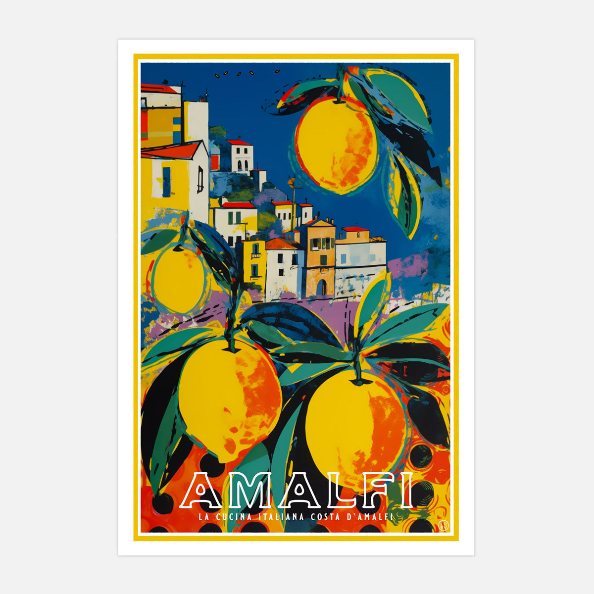 Amalfi Italy retro vintage print from Places We Luv