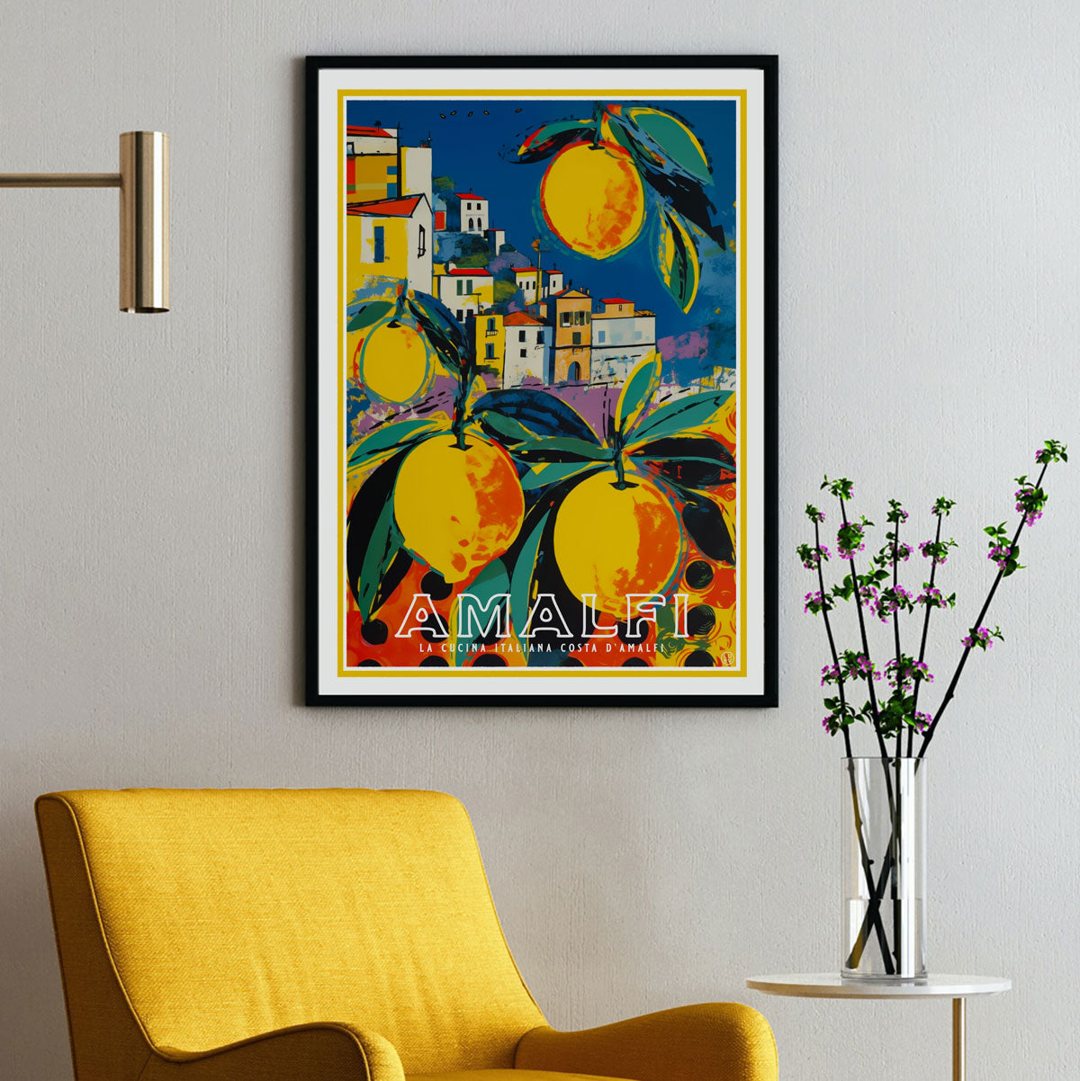 Amalfi Italy retro vintage poster from Places We Luv