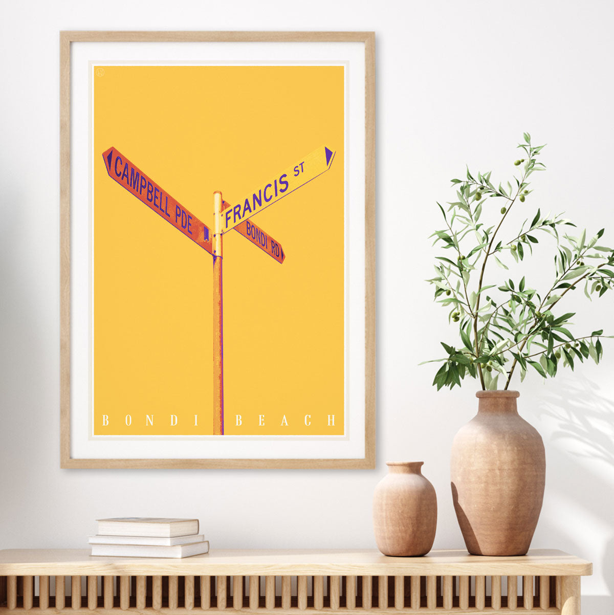 Bondi Road Sydney retro vintage poster from Places We Luv print