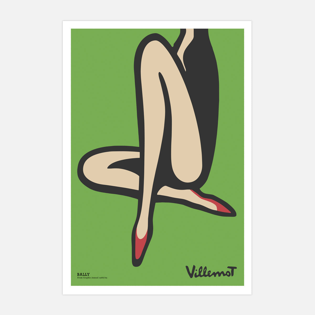 Villemot Bally retro vintage print in green from Places We Luv
