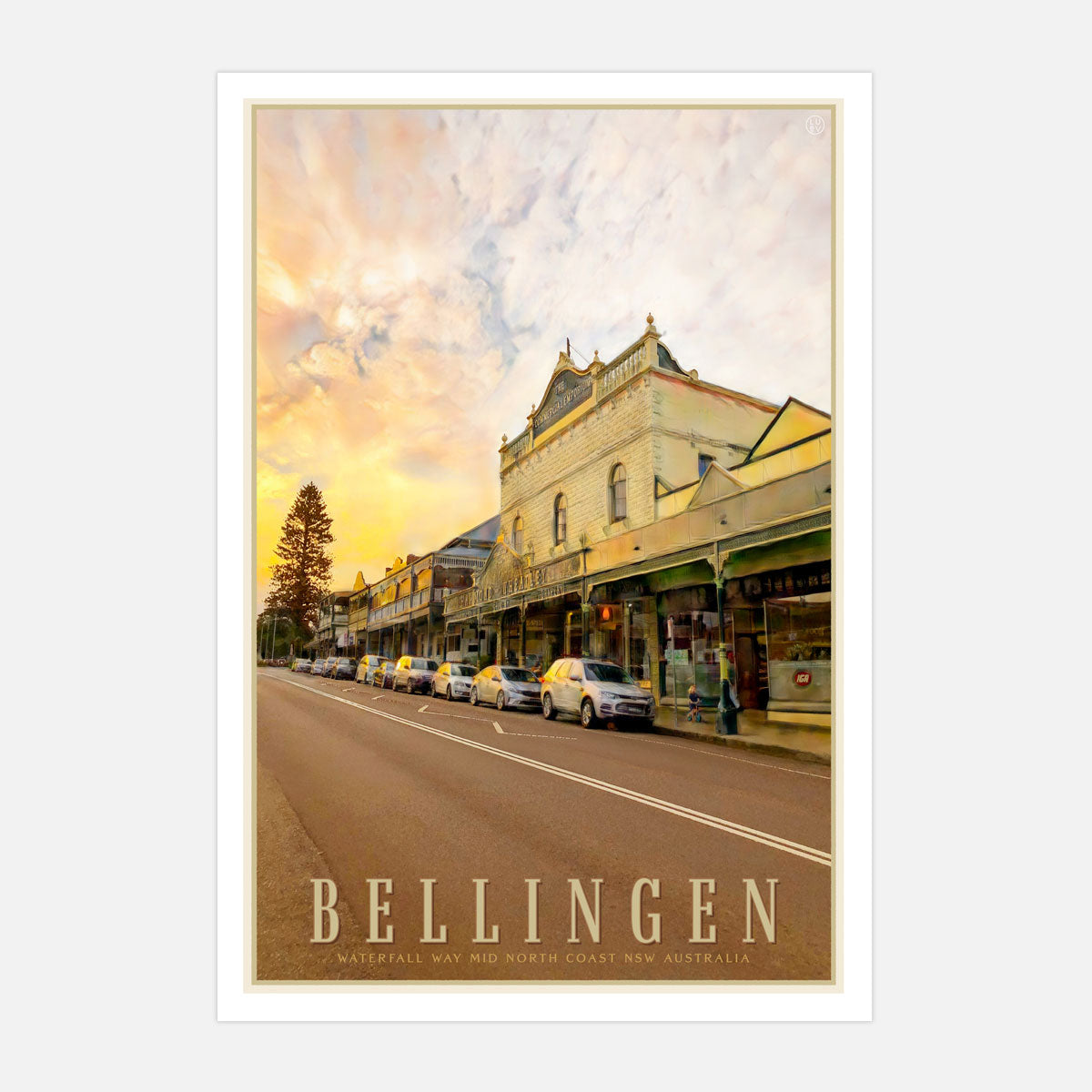 Bellengin NSW retro vintage poster from Places We Luv