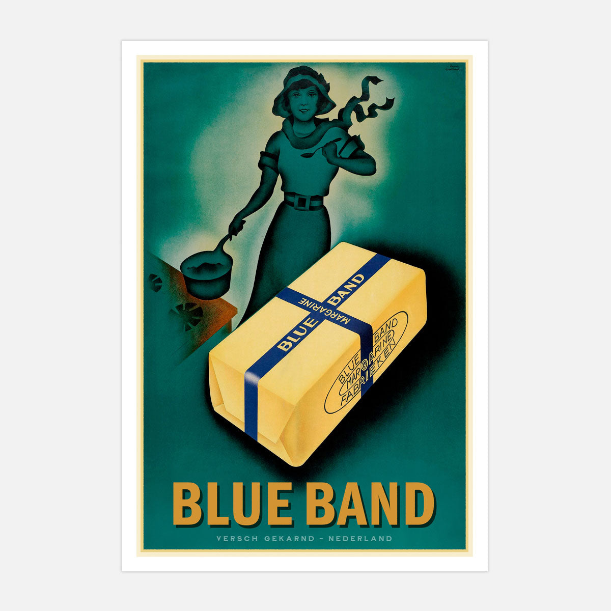 Blue Band Margarine The Netherlands retro vintage print from Places We Luv