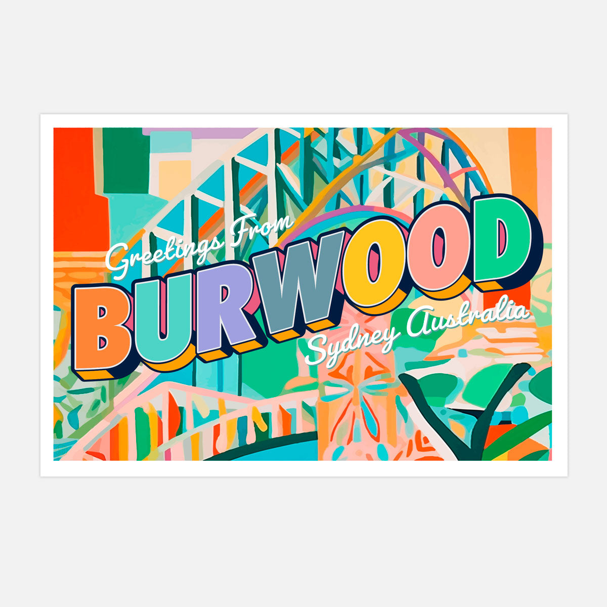 1960s retro Sydney suburbs poster from Places We Luv