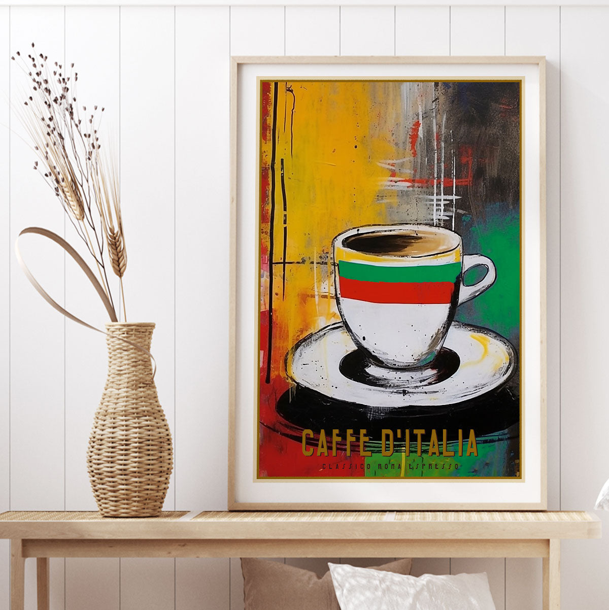 Cafe d Italia espresso retro framed print from Places We Luv