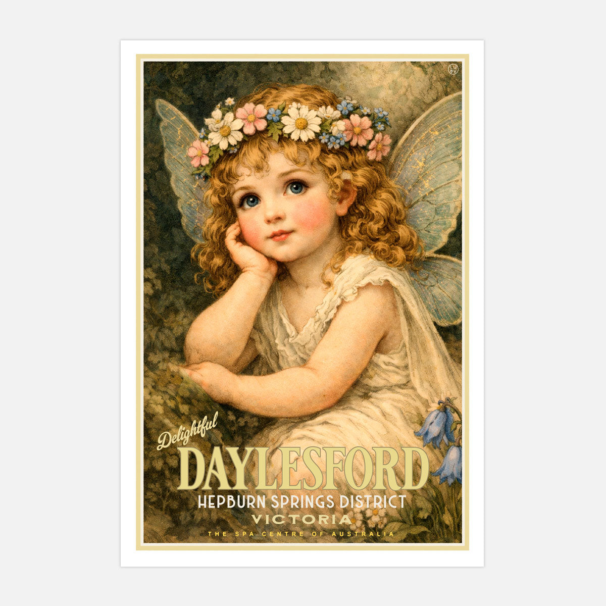 Daylesford Victoria Australia retro vintage poster print from Places We Luv