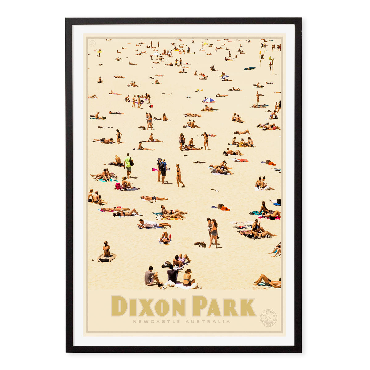 Dixon Park Newcastle retro vintage poster print in black framev from Places We Luv
