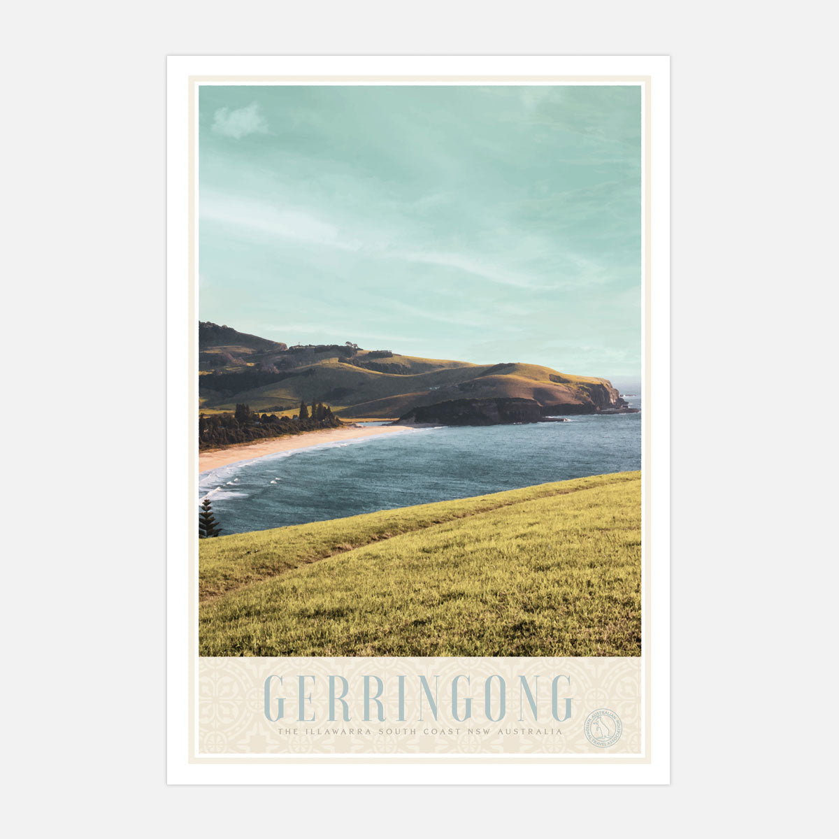 Gerringong retro vintage poster from Places We Luv