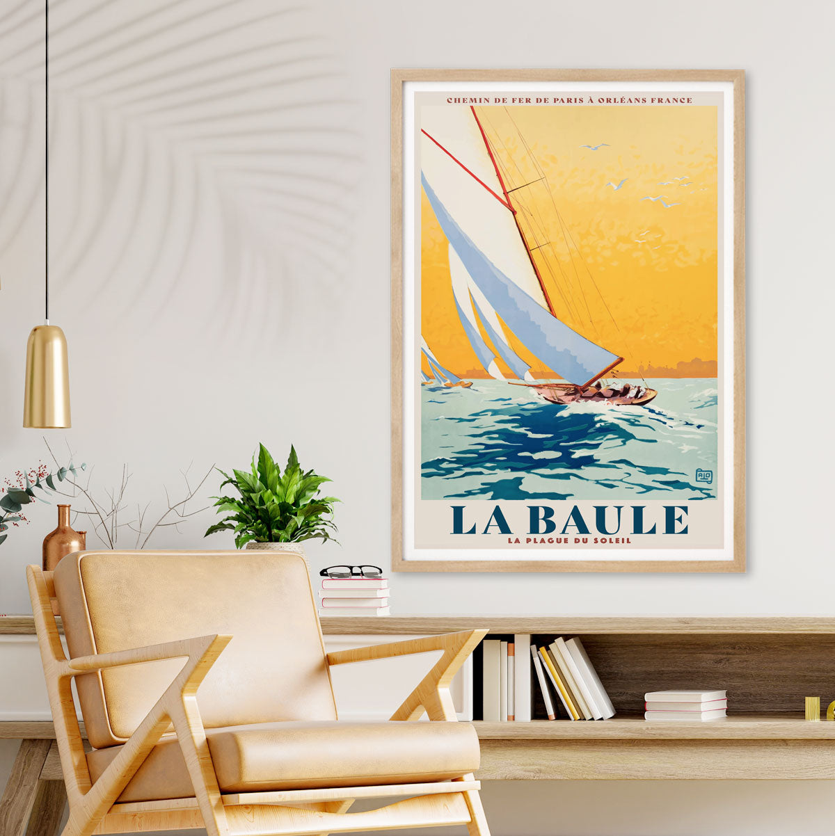 La Baule sailing France retro vintage poster from Places We Luv
