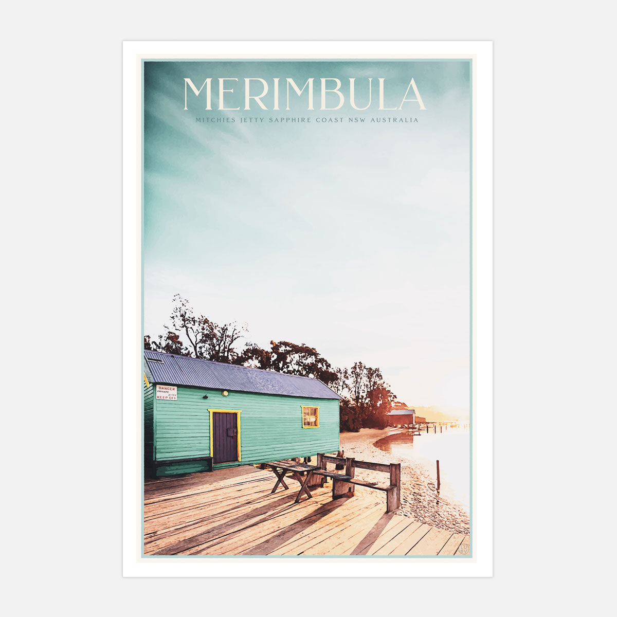 Merimbula NSW vintage retro poster from Places We Luv