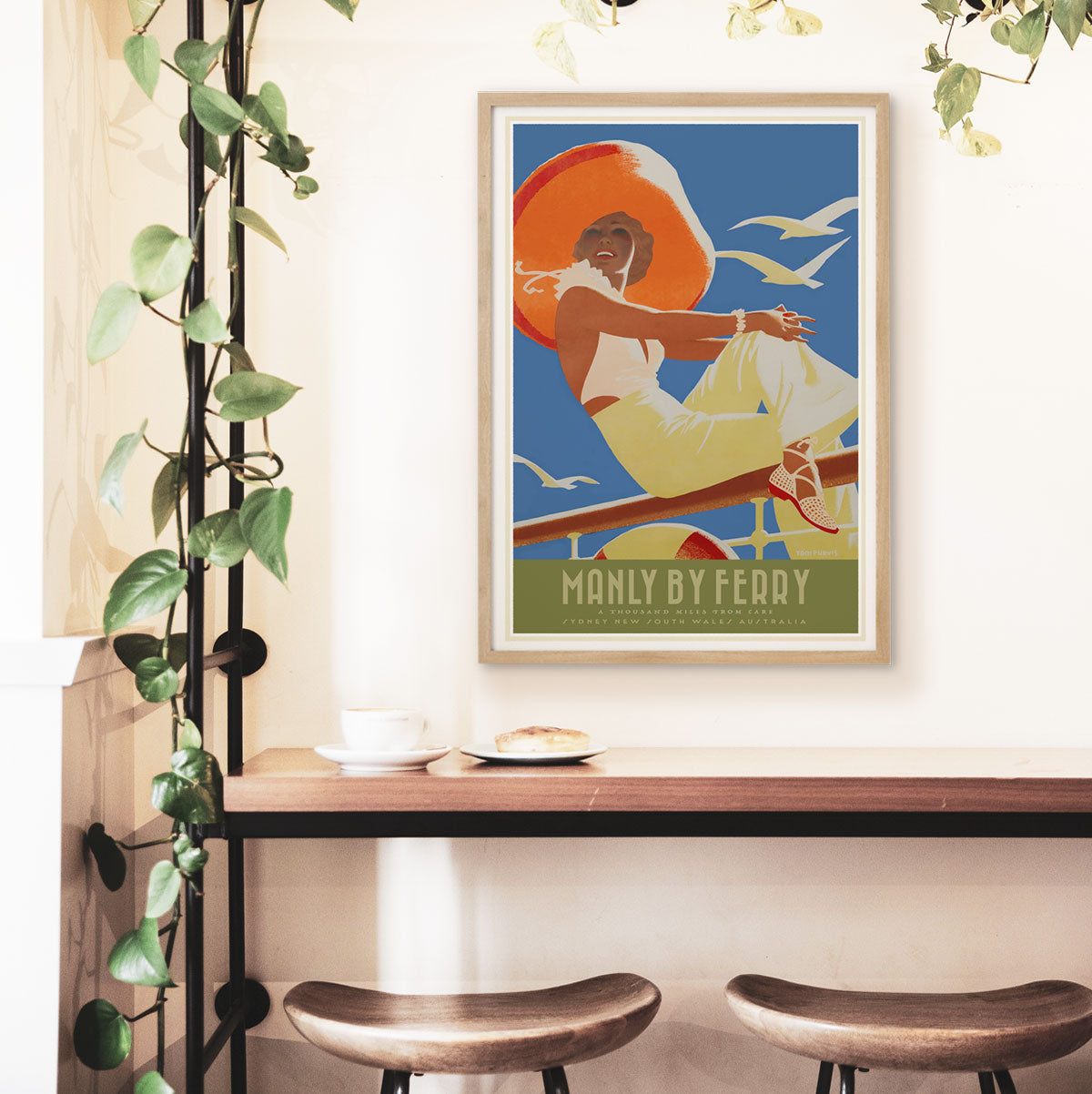 Manly vintage retro print poster from Places We Luv