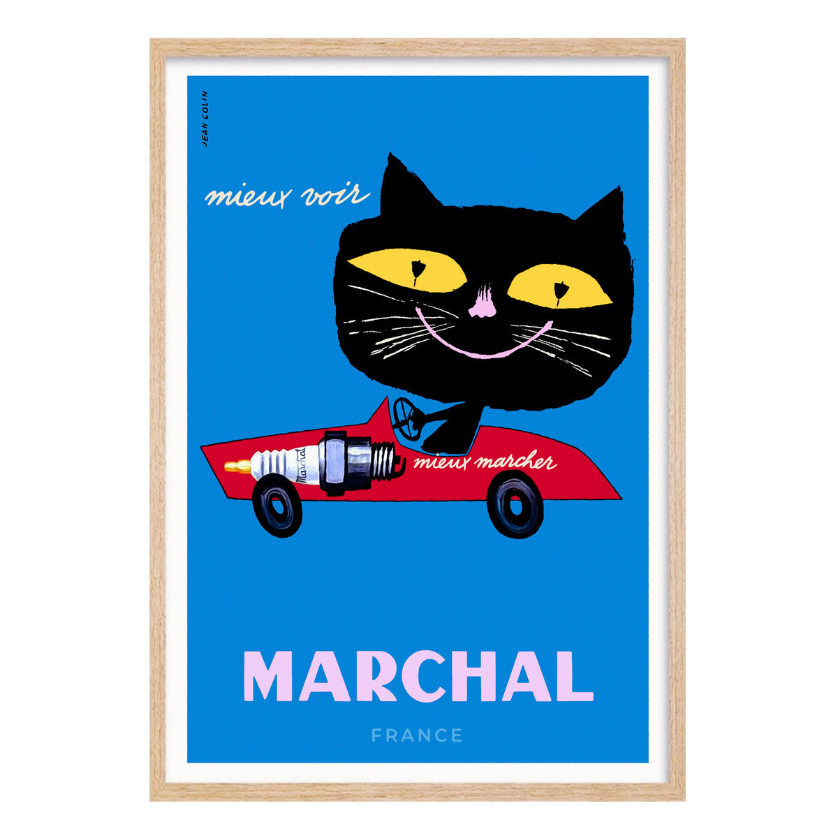 Marchal France oak framed retro vintage poster from Places We Luv