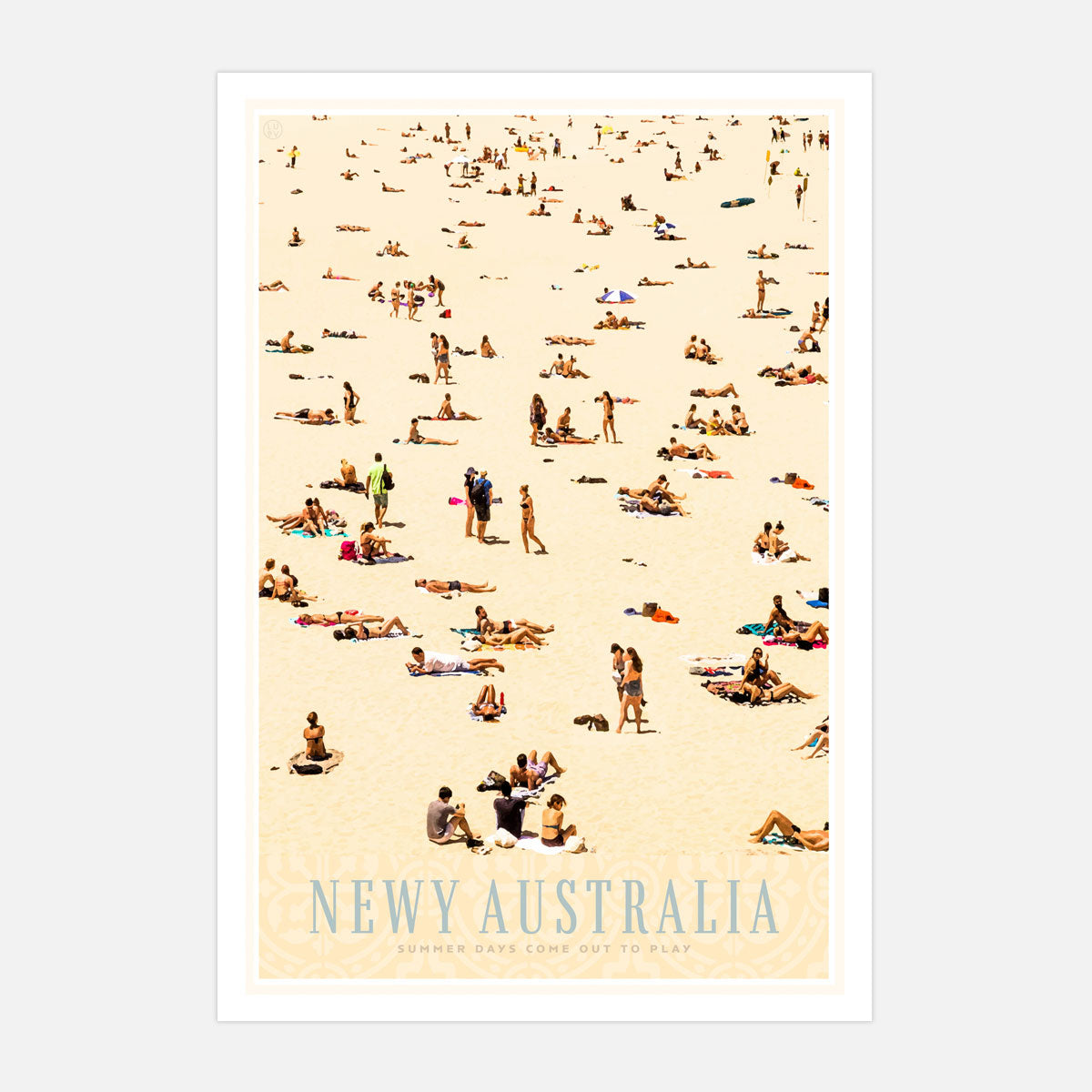 Newy Newcastle Beach retro vintage print from Places We Luv