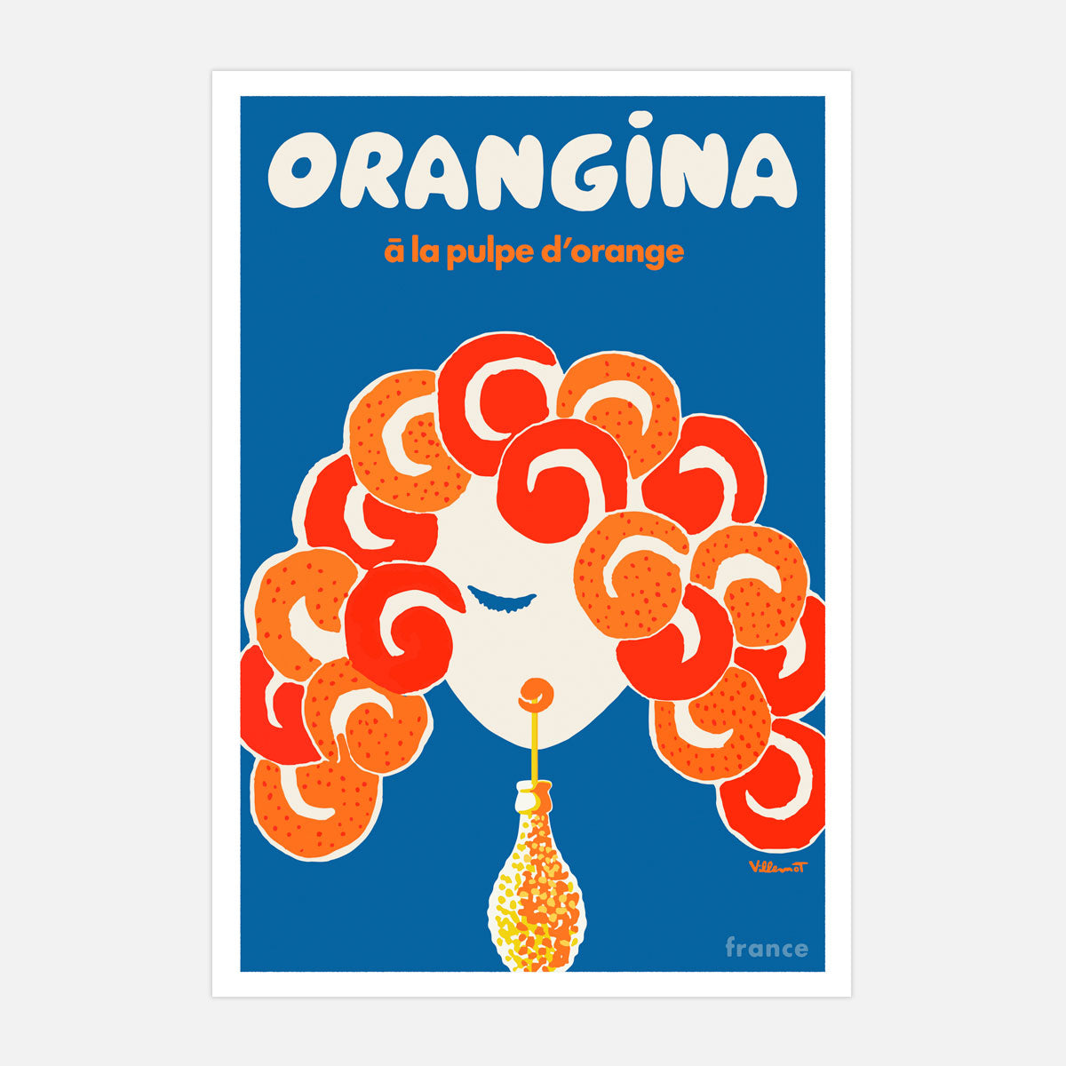 Orangina French retro advertising print from Places We luv