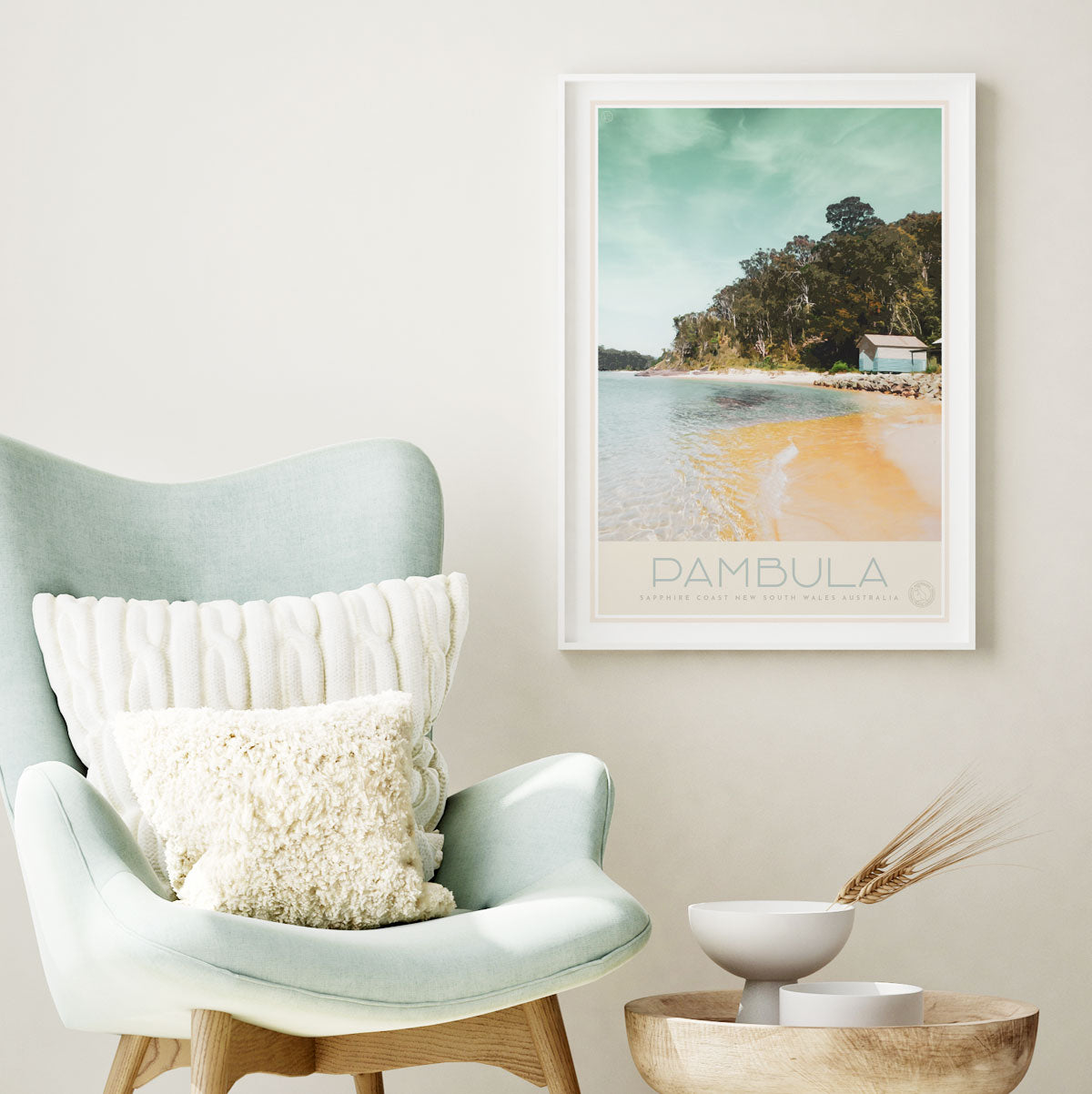 Pambula South Coast retro vintage print from Places We Luv