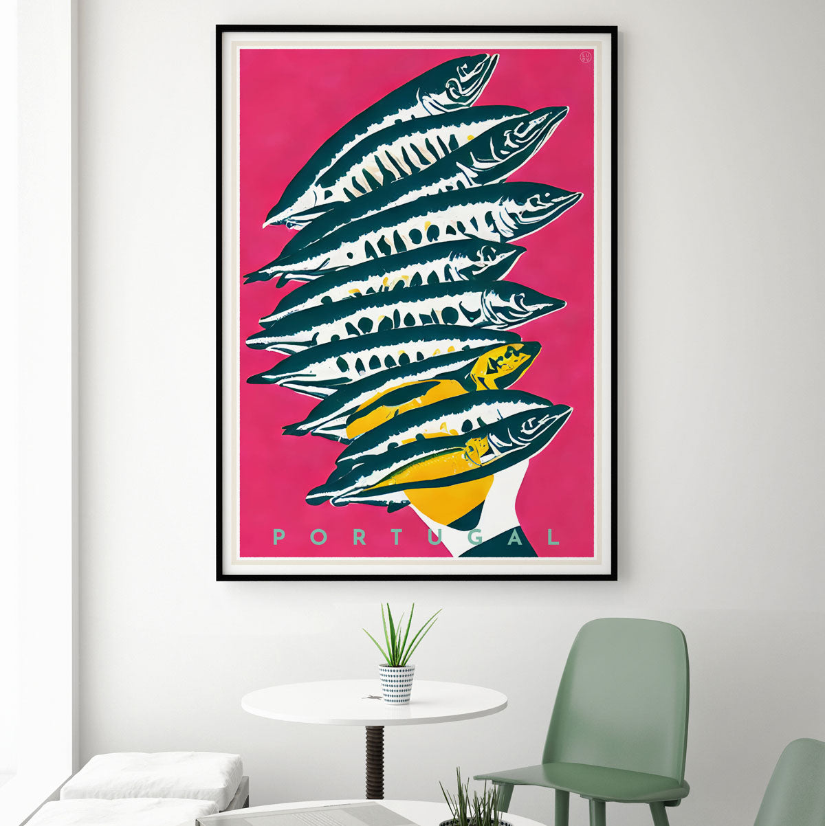 Portugal Sardines retro vintage poster print by Places We Luv