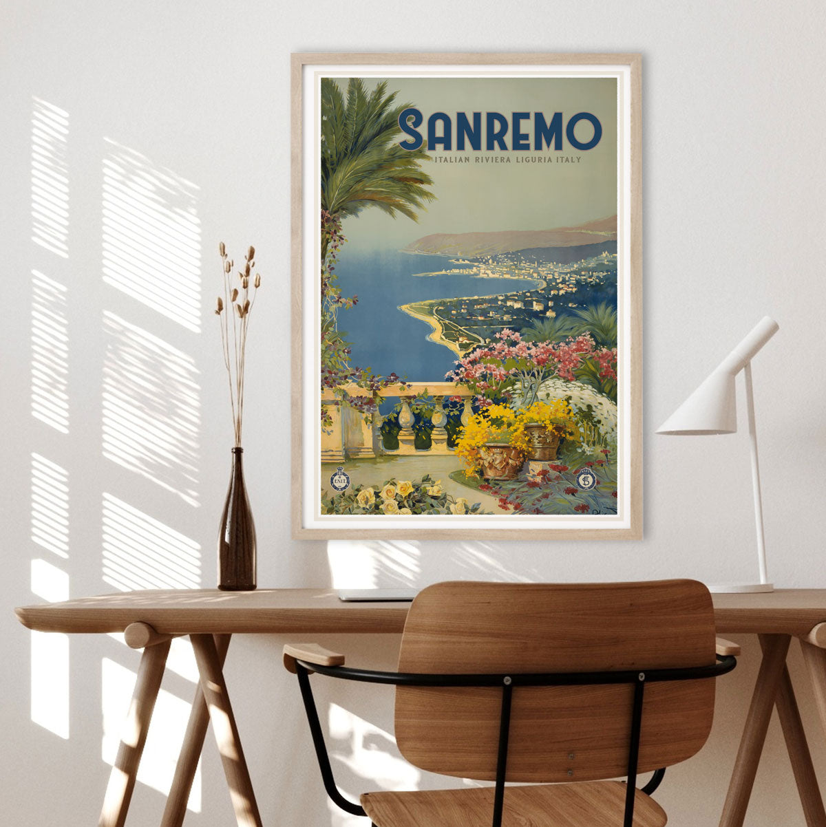 Sanremo Italian Riviera vintage retro print from Places We Luv