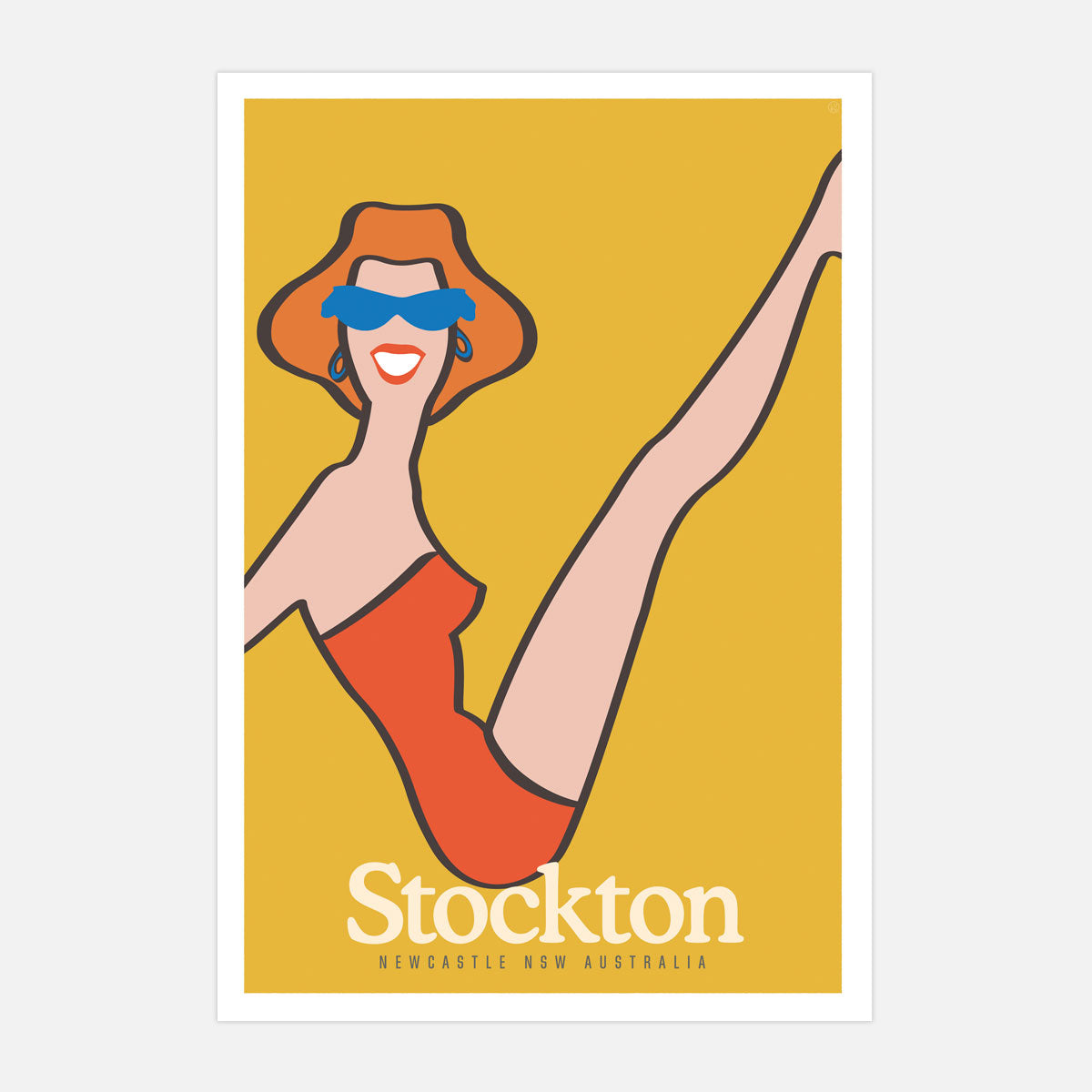 Stockton retro vintage print from Places We Luv