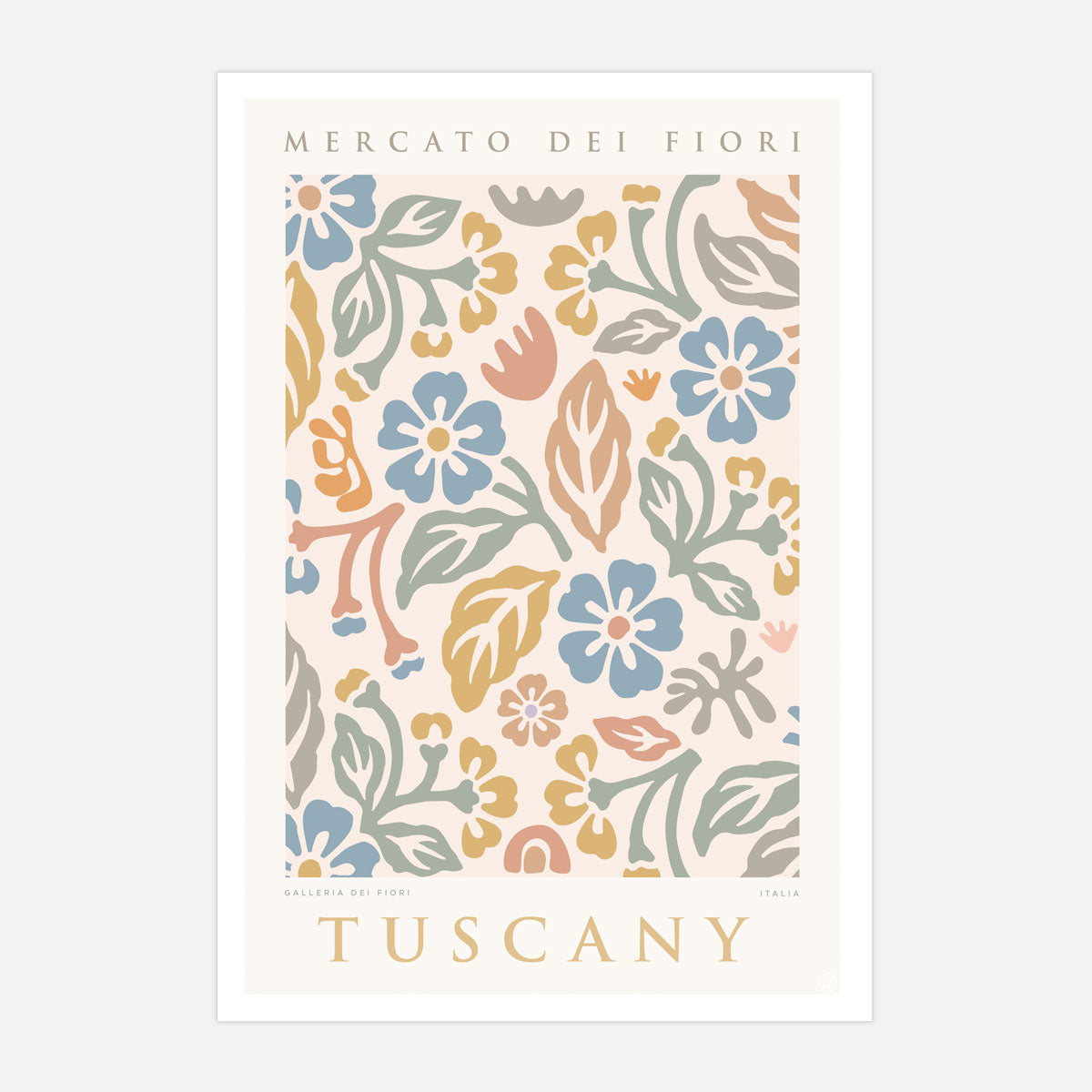 Tuscany Italy retro vintage poster from Places We Luv