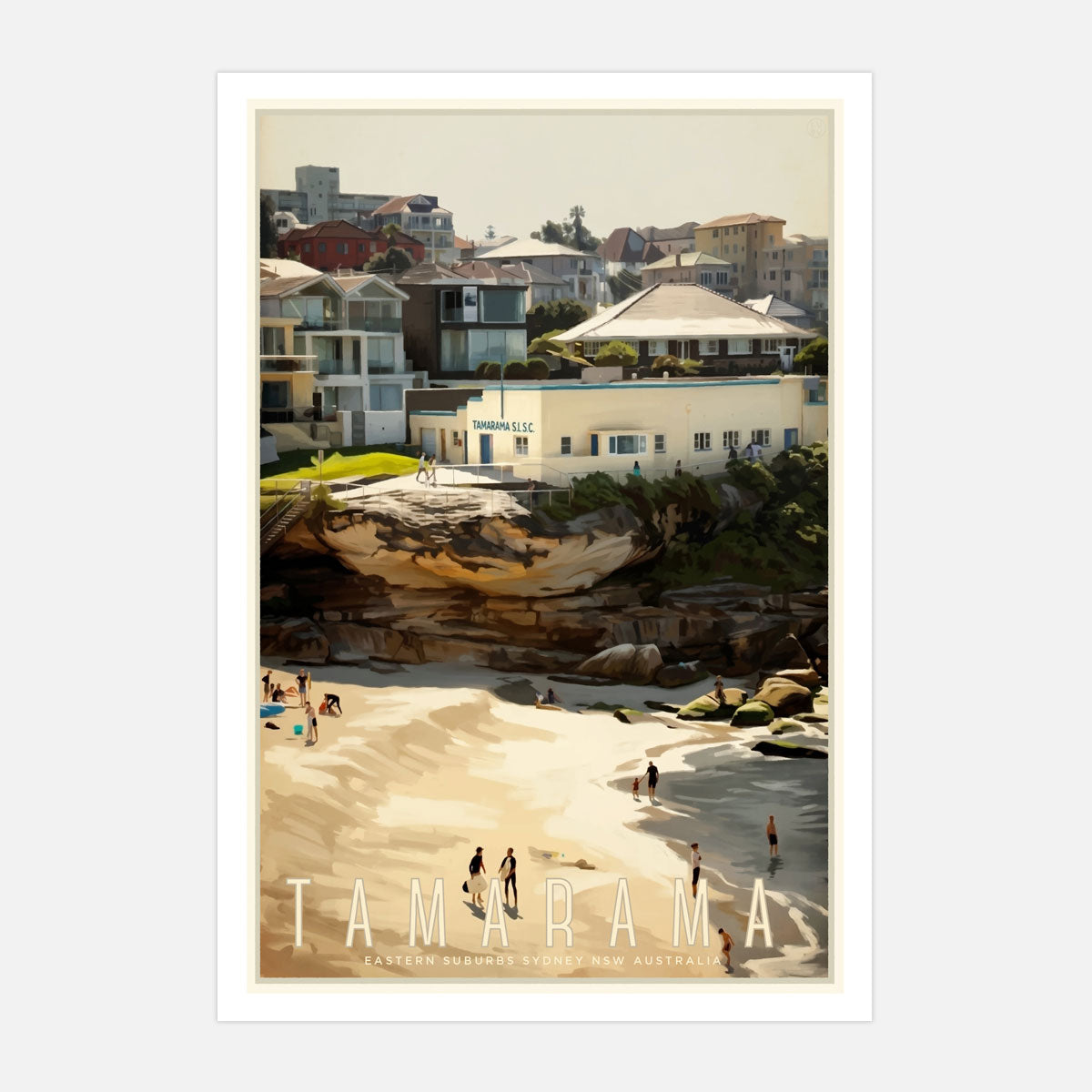 Tamarama Beach Sydney vintage retro poster print from Places We Luv