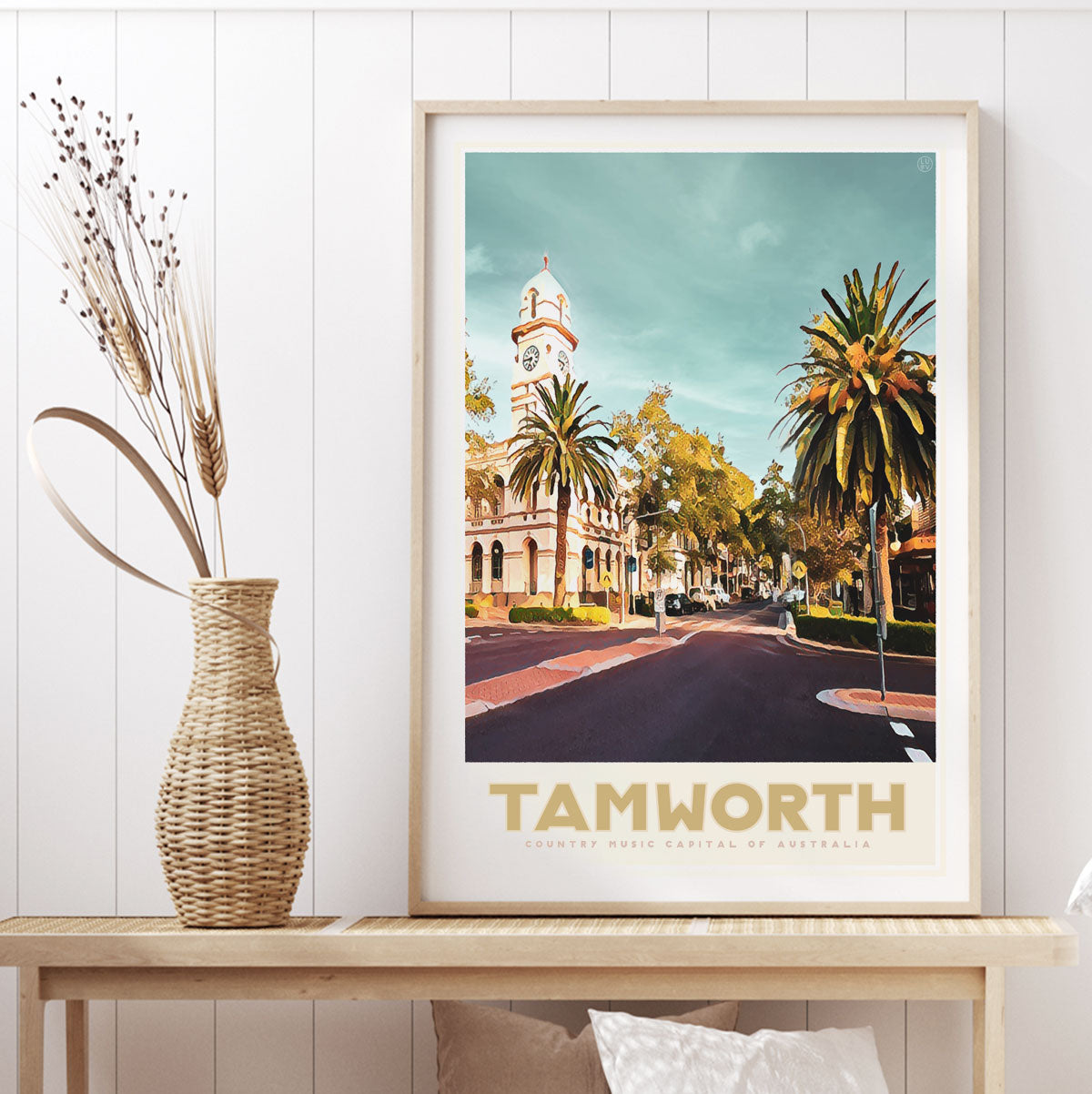 Retro Tamworth NSW vintage print from Places We Luv
