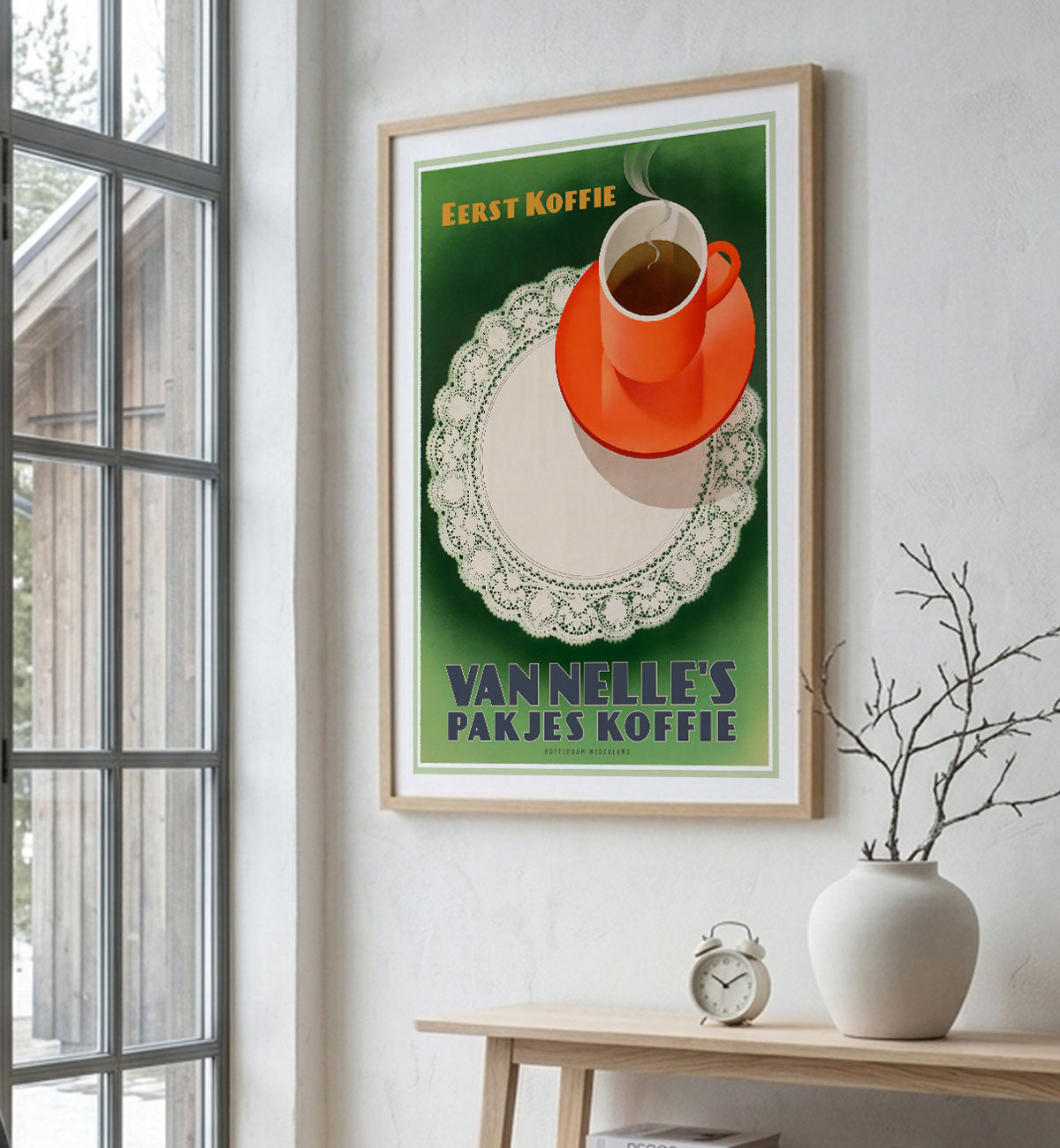 Dutch Van Nelle Coffee retro advertising poster in room from Places We Luv
