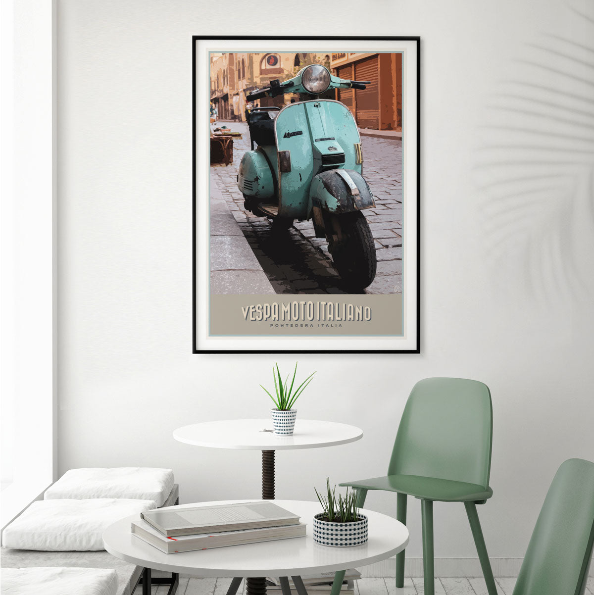 Vespa italy vintage retro print by Places We Luv