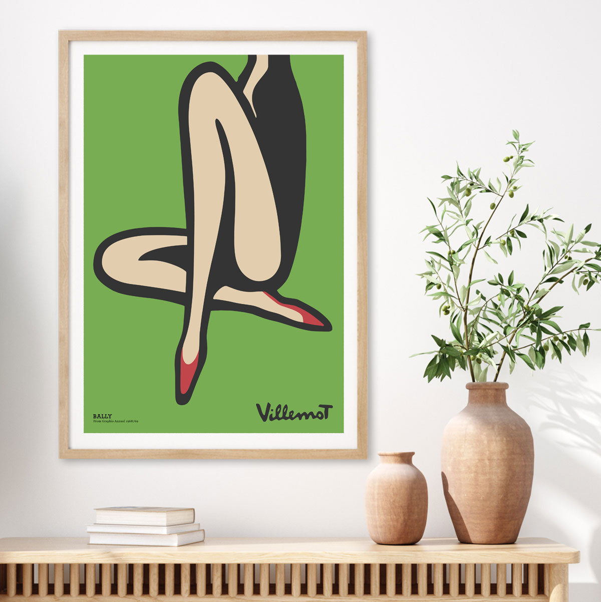 Villemot Bally retro vintage poster in green from Places We Luv