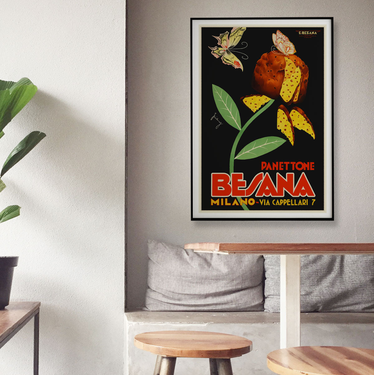 Panettone Besana Milano retro vintage print from Places We Luv