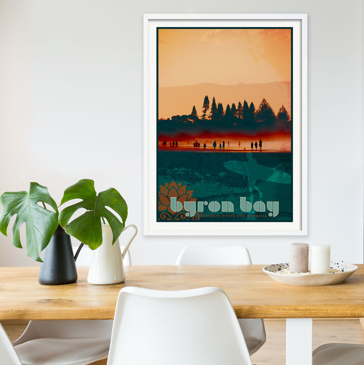 Byron retro vintage poster print from Places We Luv