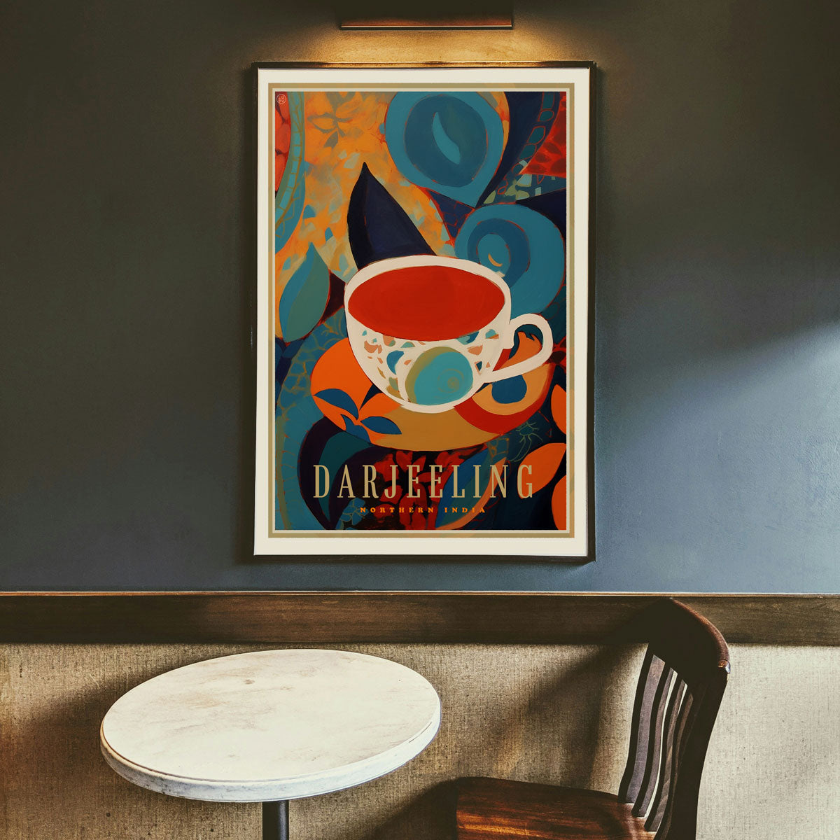 Darjeeling retro vintage tea print from Places We Luv