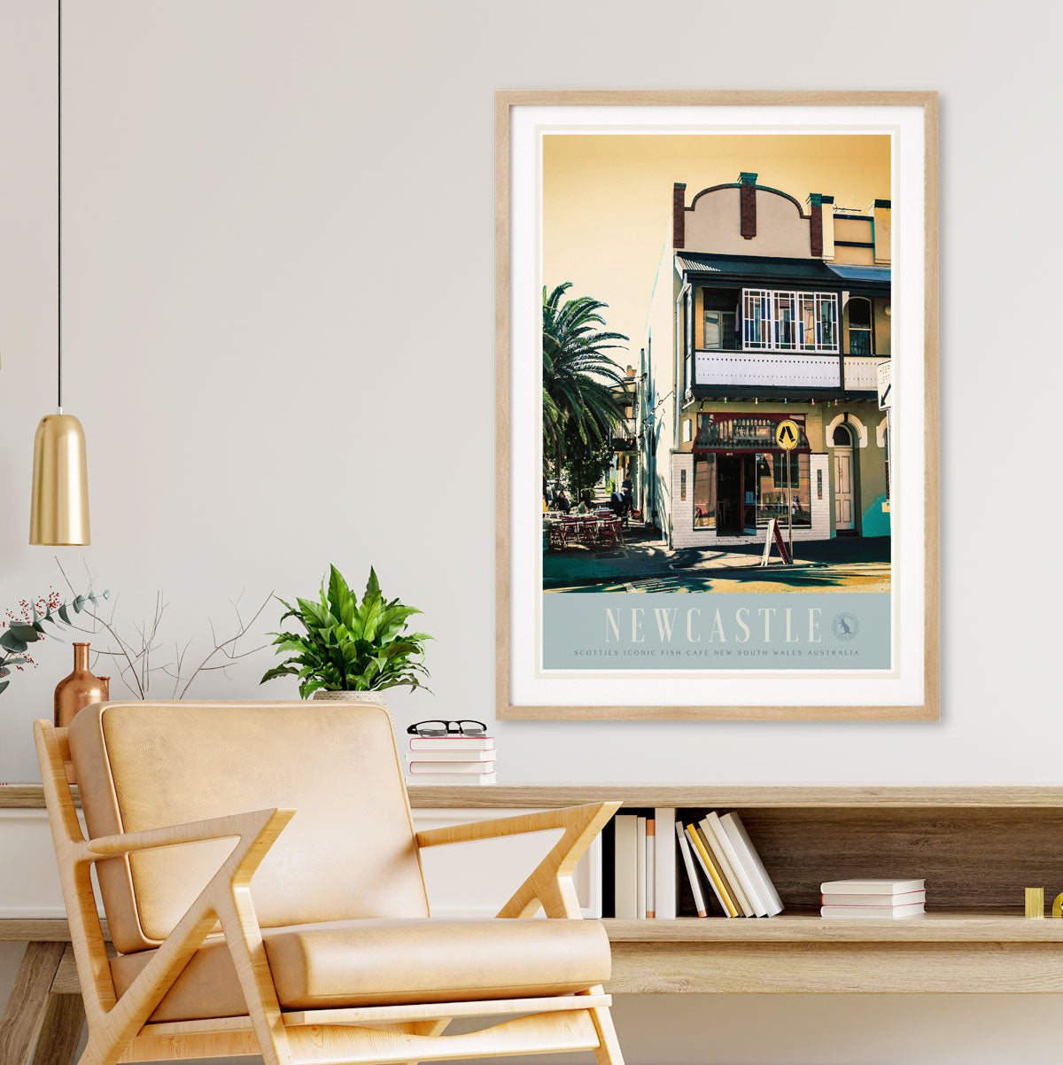 Newcastle East NSW retro vintage travel poster from Places We Luv