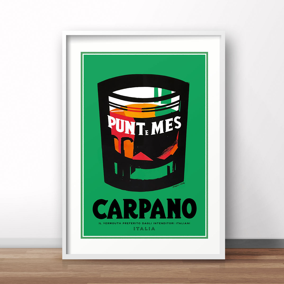 Carpano Vermouth Italian retro vintage poster print from Places We Luv