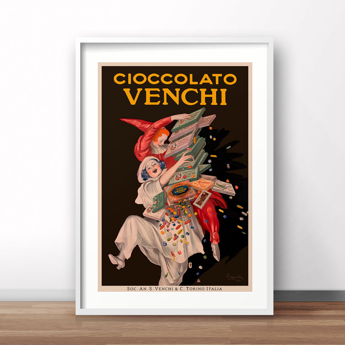 Vintage retro Cioccolato Venchi Italy poster print from Places We Luv