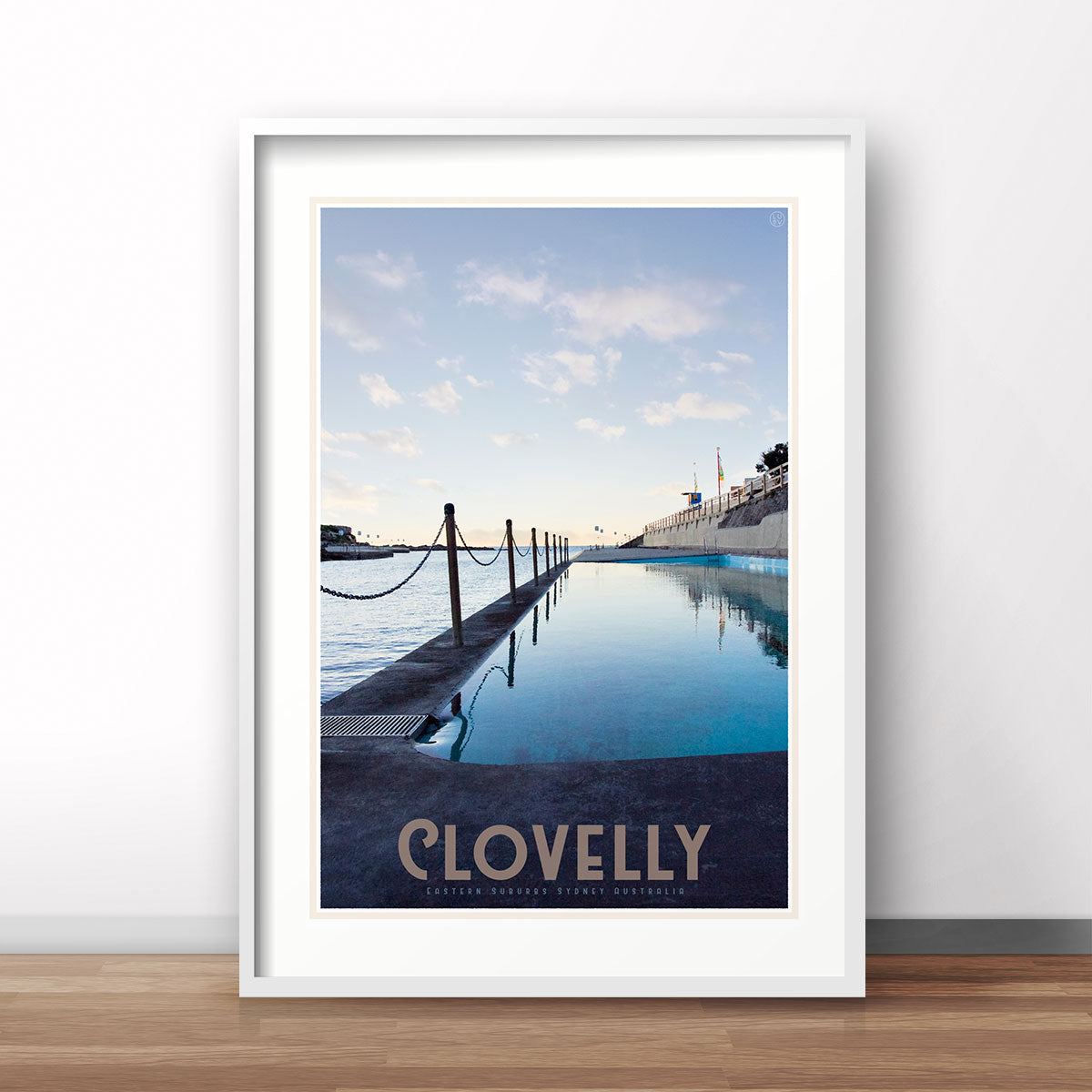 Clovelly vintage travel style framed print by places we luv