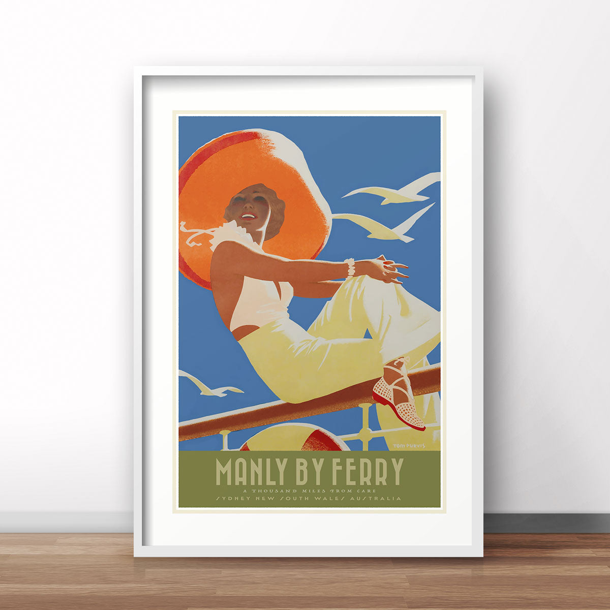 Manly vintage retro travel poster from Places We Luv