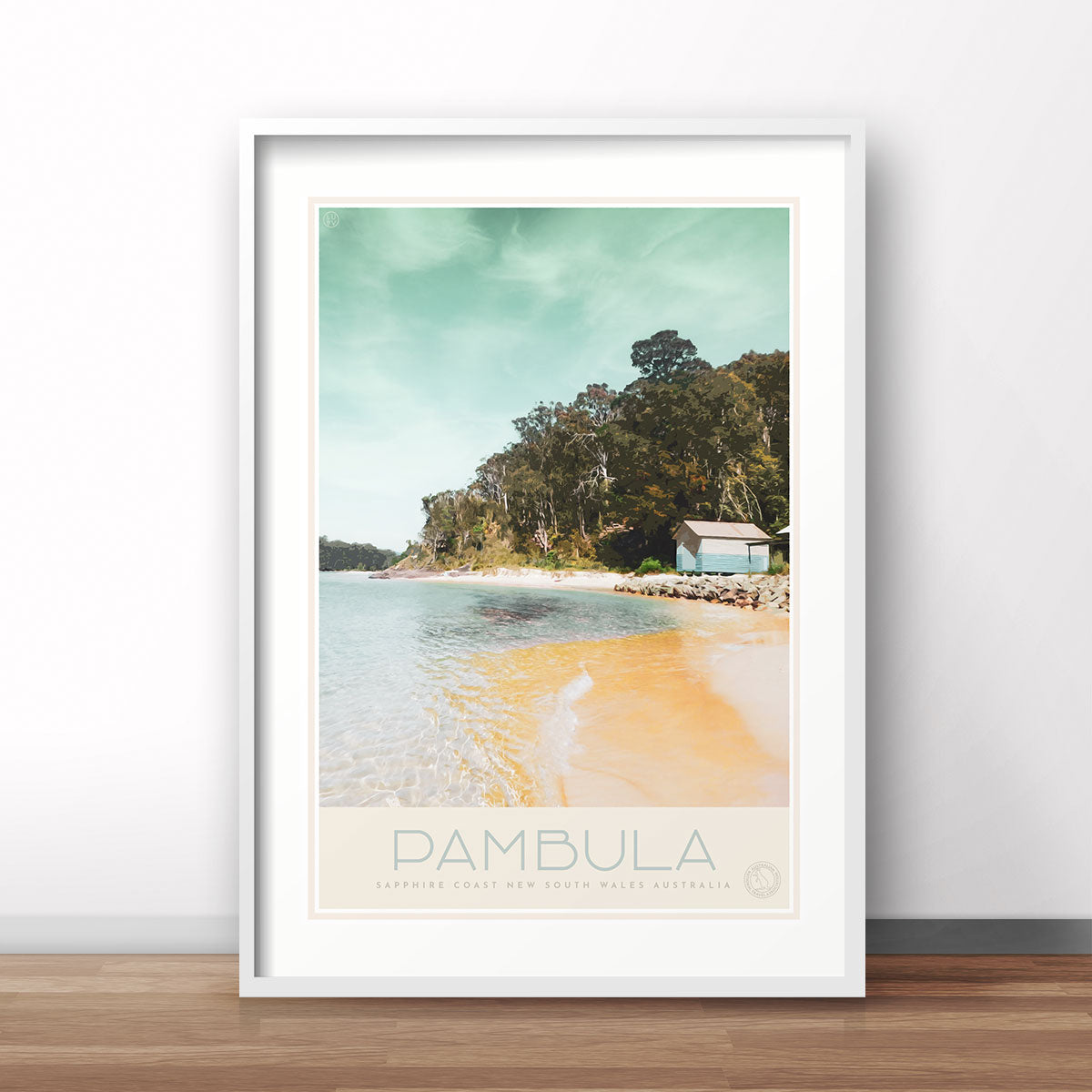 Pambula South Coast retro vintage poster print from Places We Luv