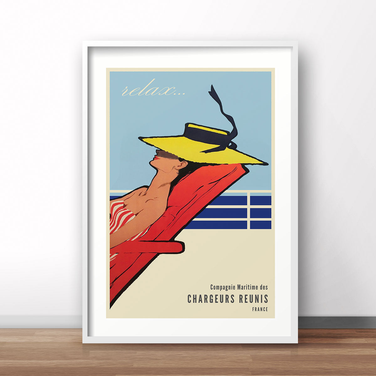 French Cruise Line retro vintage print poster from Places We Luv