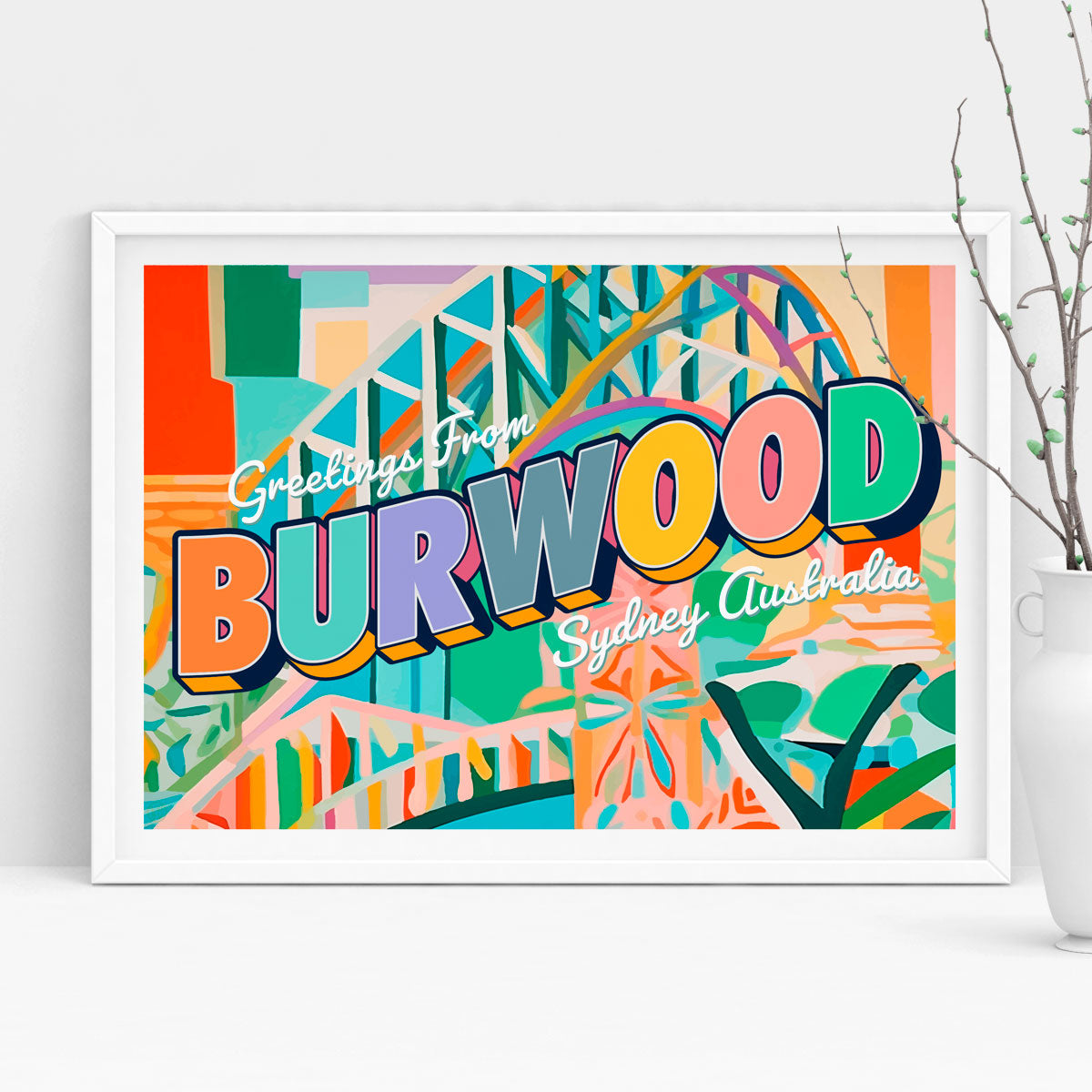 1960s retro Sydney suburbs poster print from Places We Luv