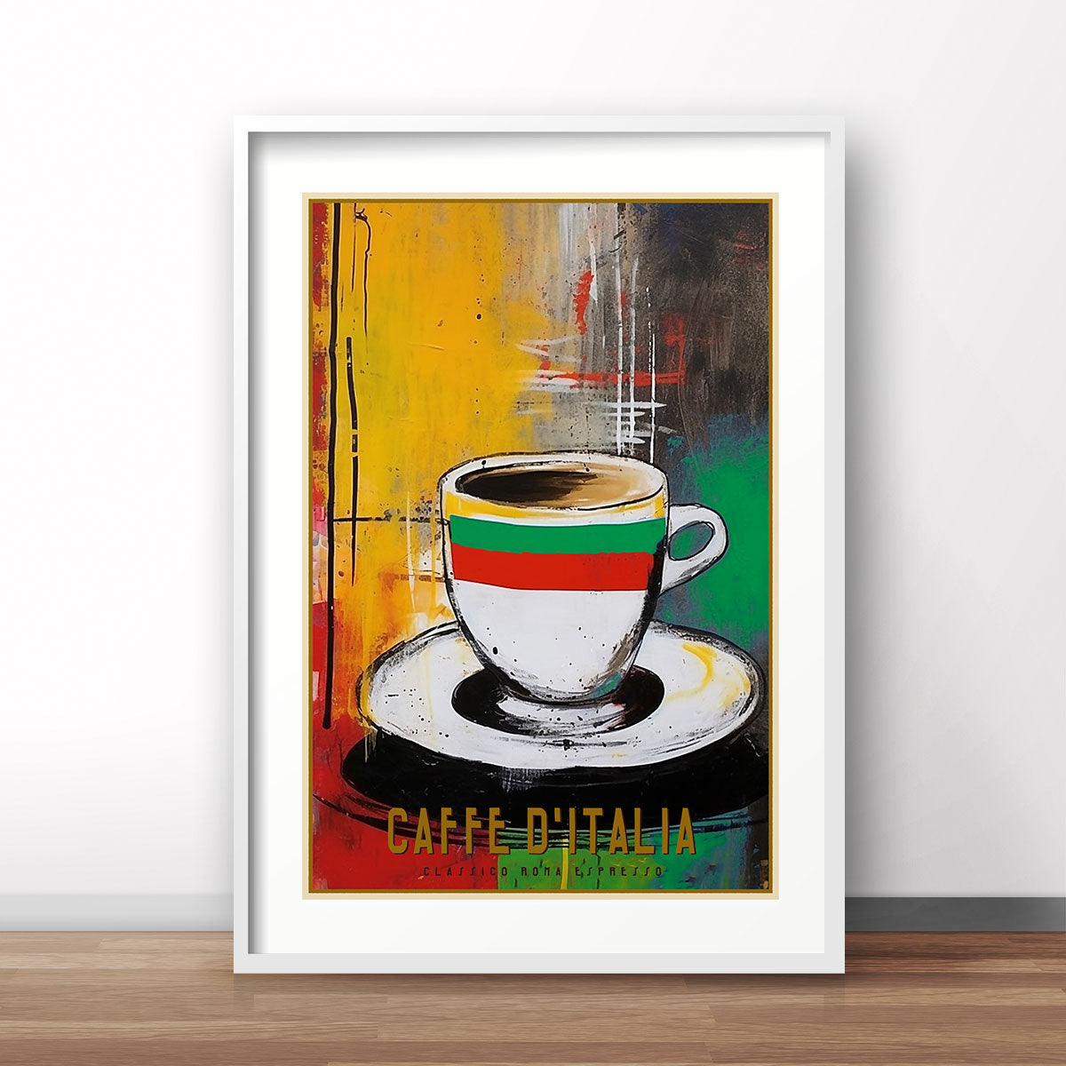 Cafe d Italia espresso retro framed print poster from Places We Luv