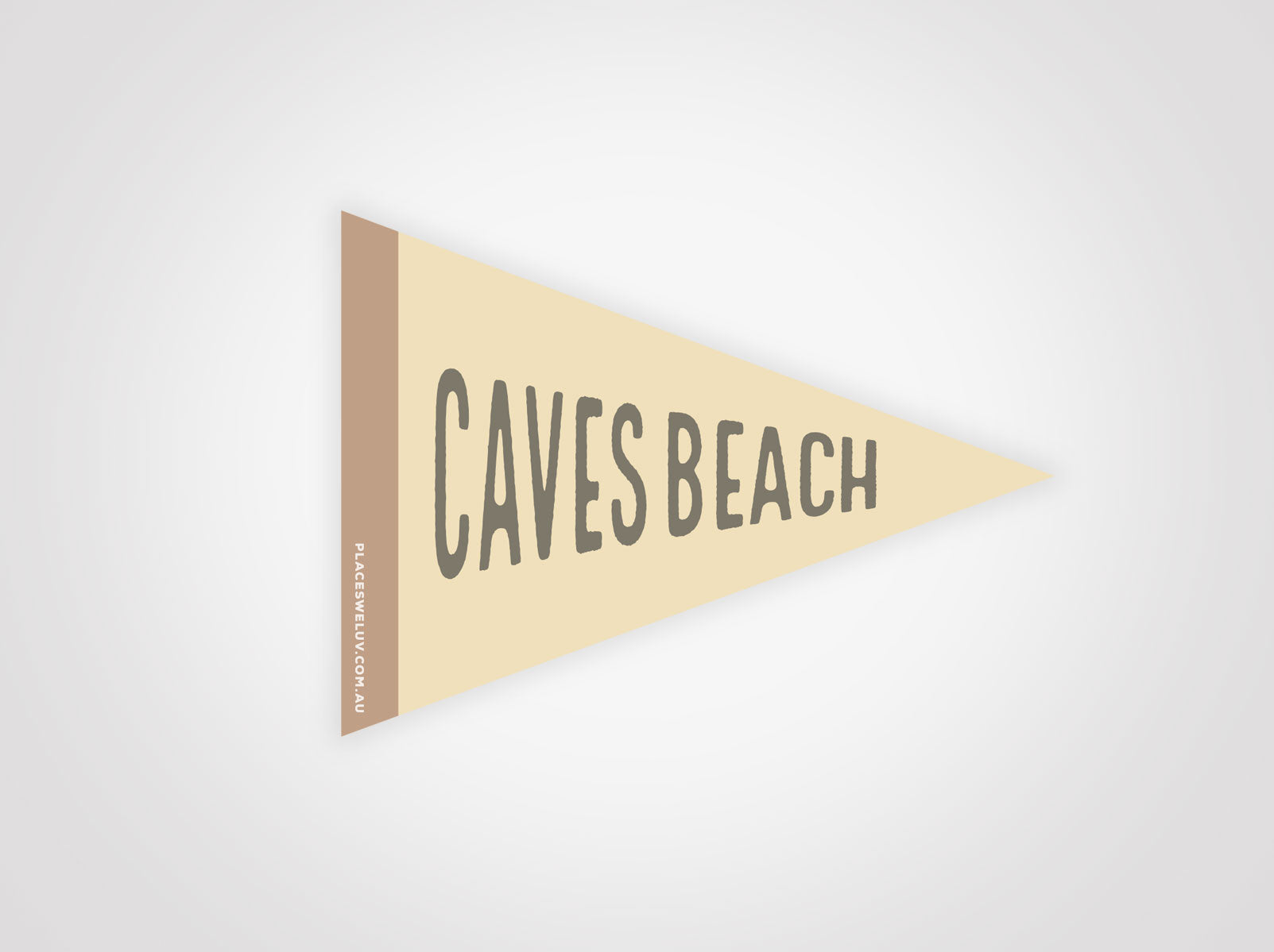 Caves Beach vintage style travel flag decal by Places We Luv
