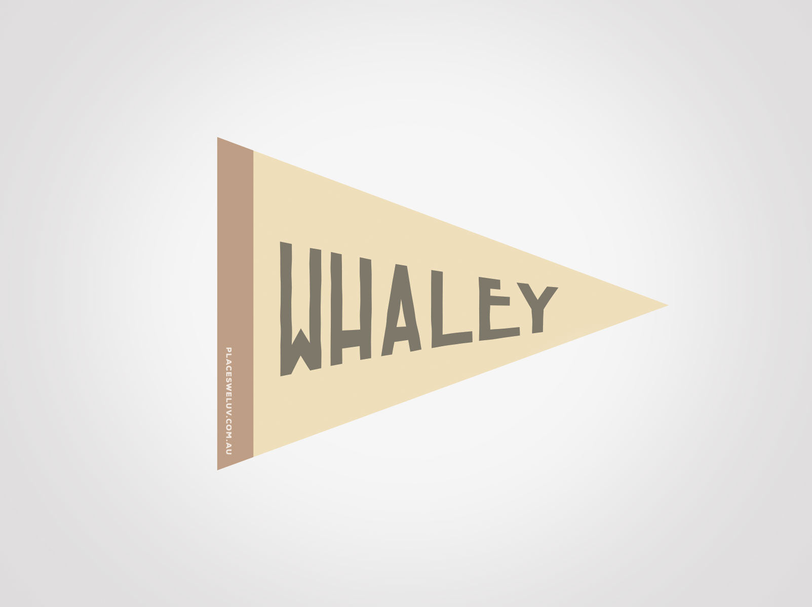 Whale Beach vintage travel style flag decals by Places we luv