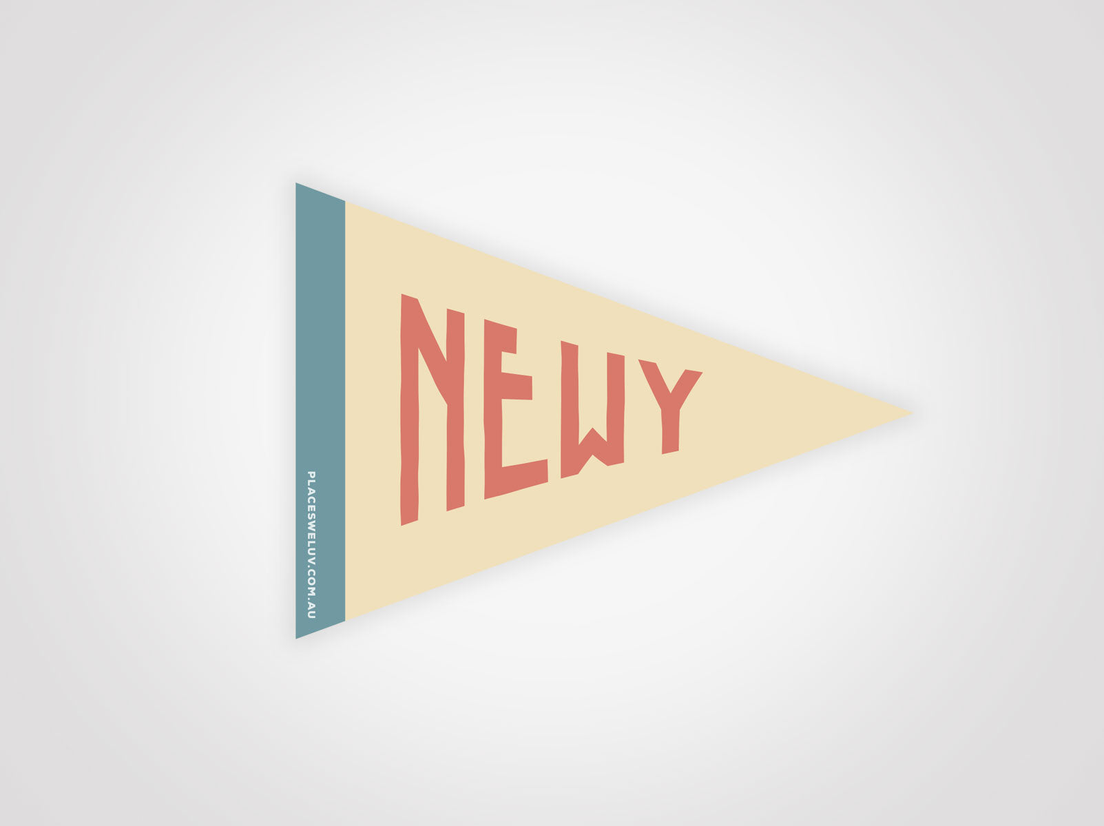 Newcastle vintage retro travel flag decals original designs by Places we Luv