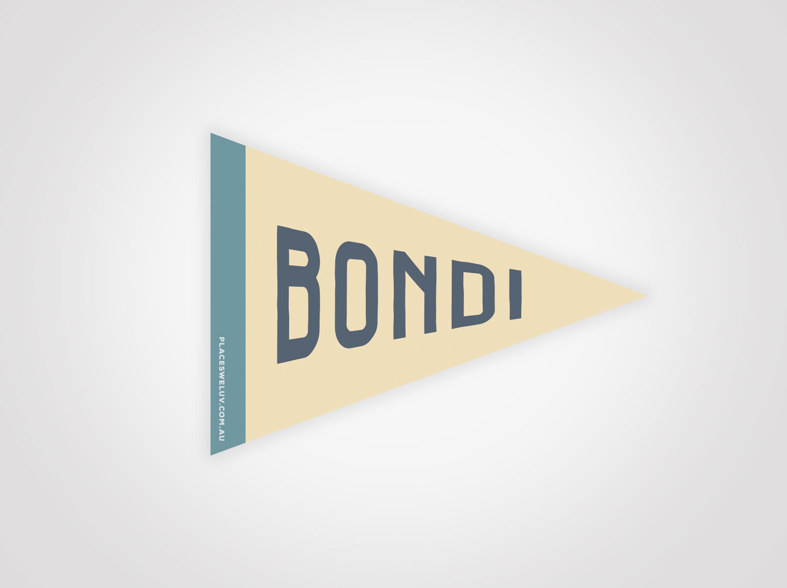 Bondi Vintage travel style Flag decal retro design by place we luv