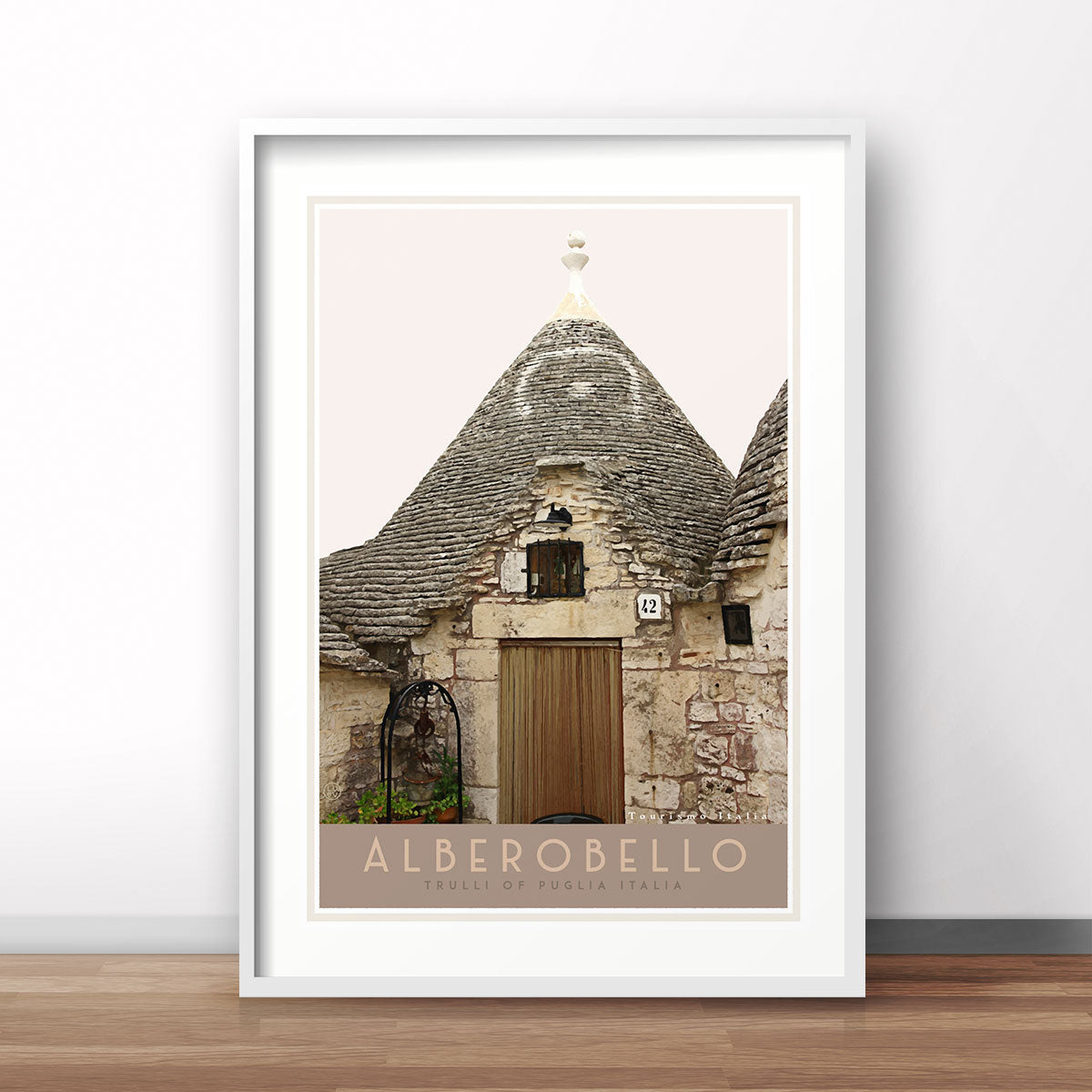 Travel print of Alberobello Italy. Original wall art from Places We Luv