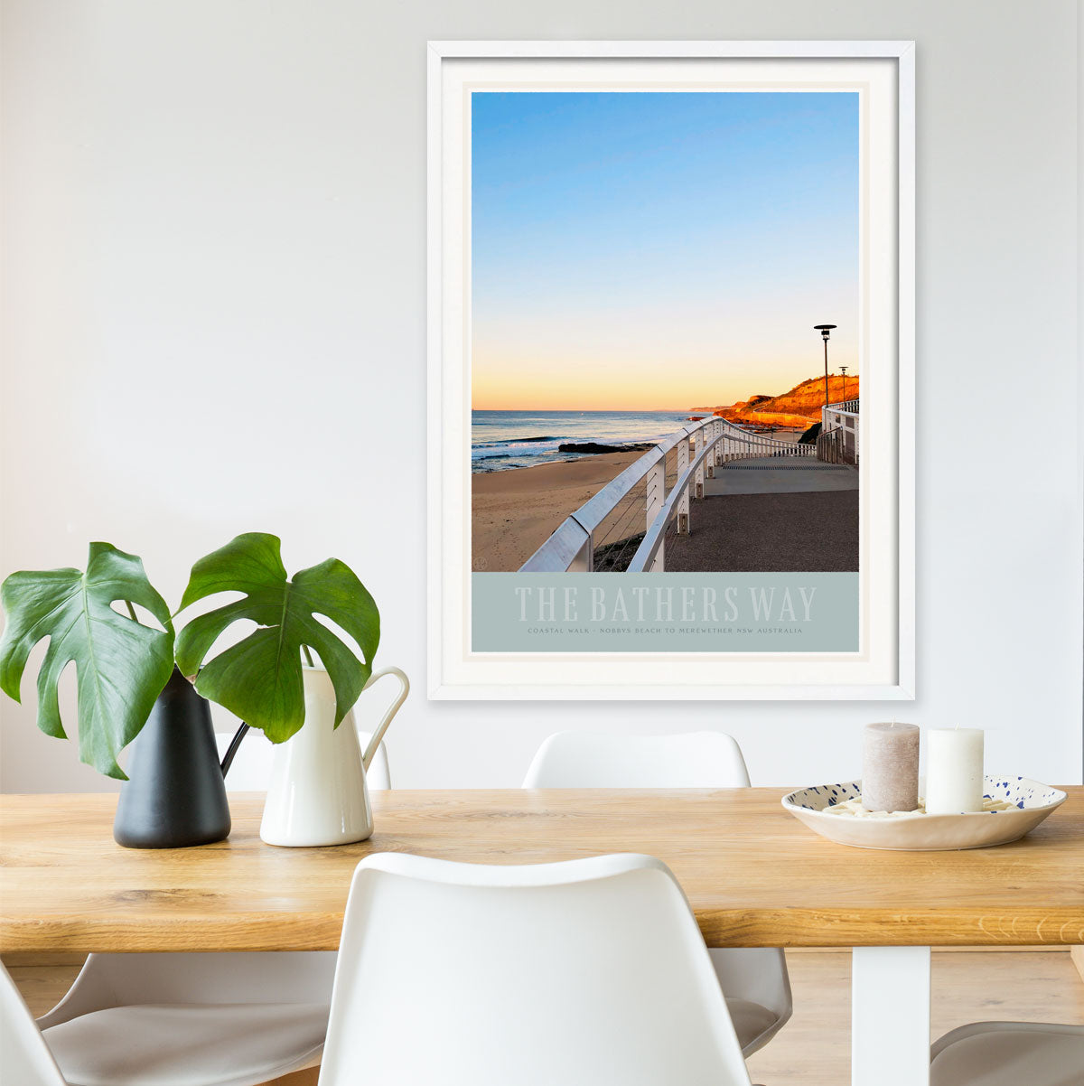 The Bathers Way Newcastle vintage retro poster print from Places We Luvpr