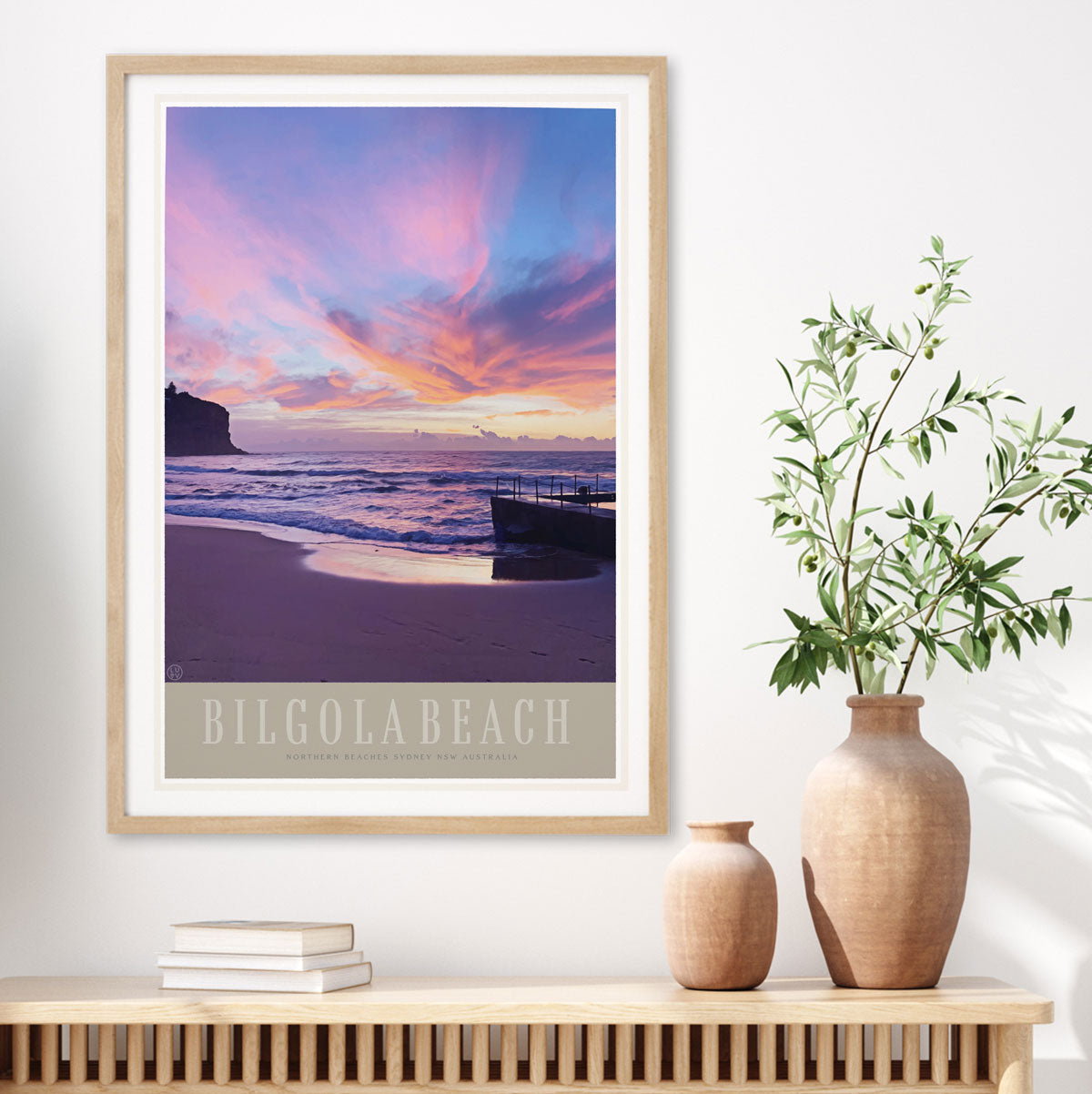 Bilgola Beach retro vintage travel print from Places We Luv