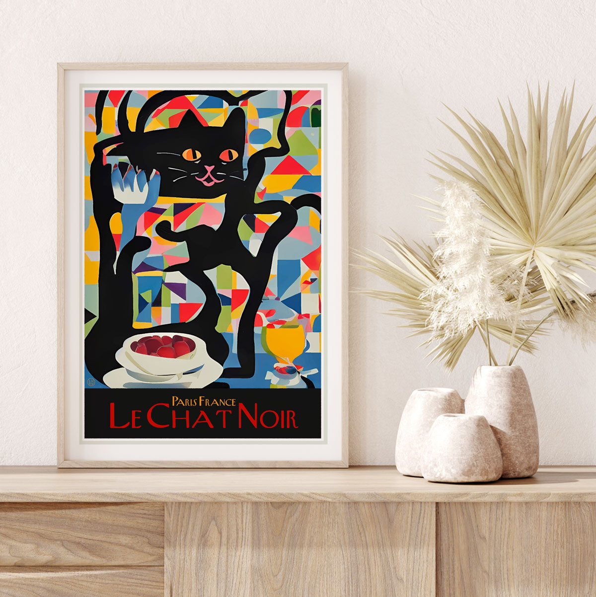 Le chat Noir Paris vintage retro print from Places We Luv