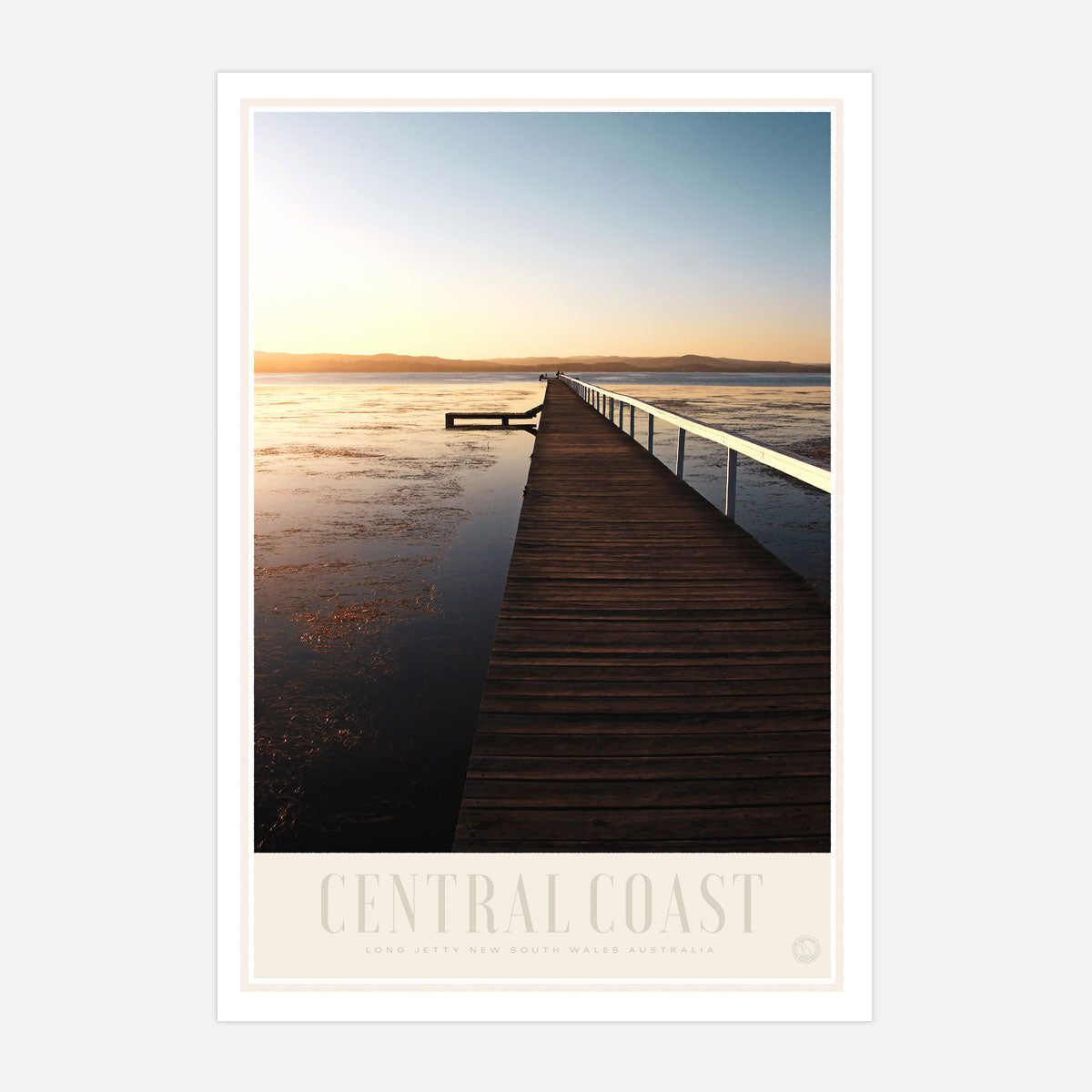 Long Jetty Central Coast NSW retro vintage poster by Places We Luv