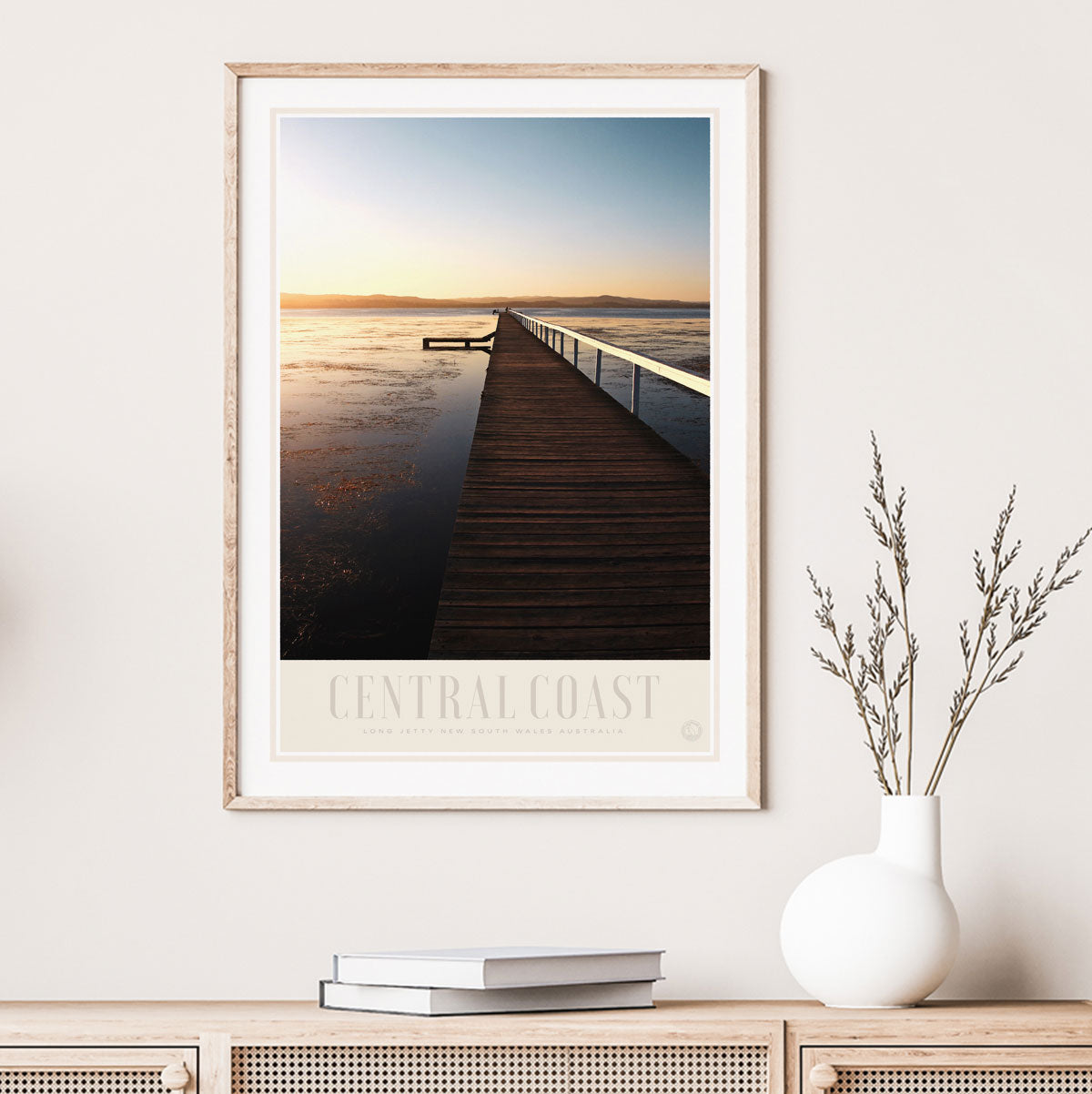 Long Jetty Central Coast NSW retro vintage print by Places We Luv