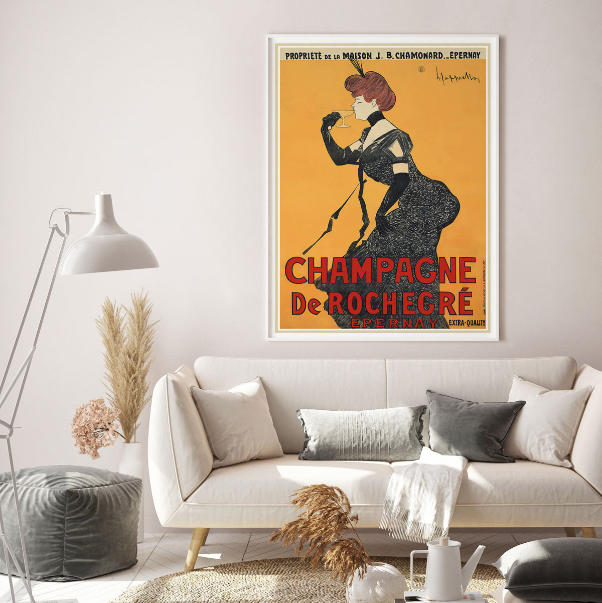 French Champagne vintage retro advertising poster from Places We Luv